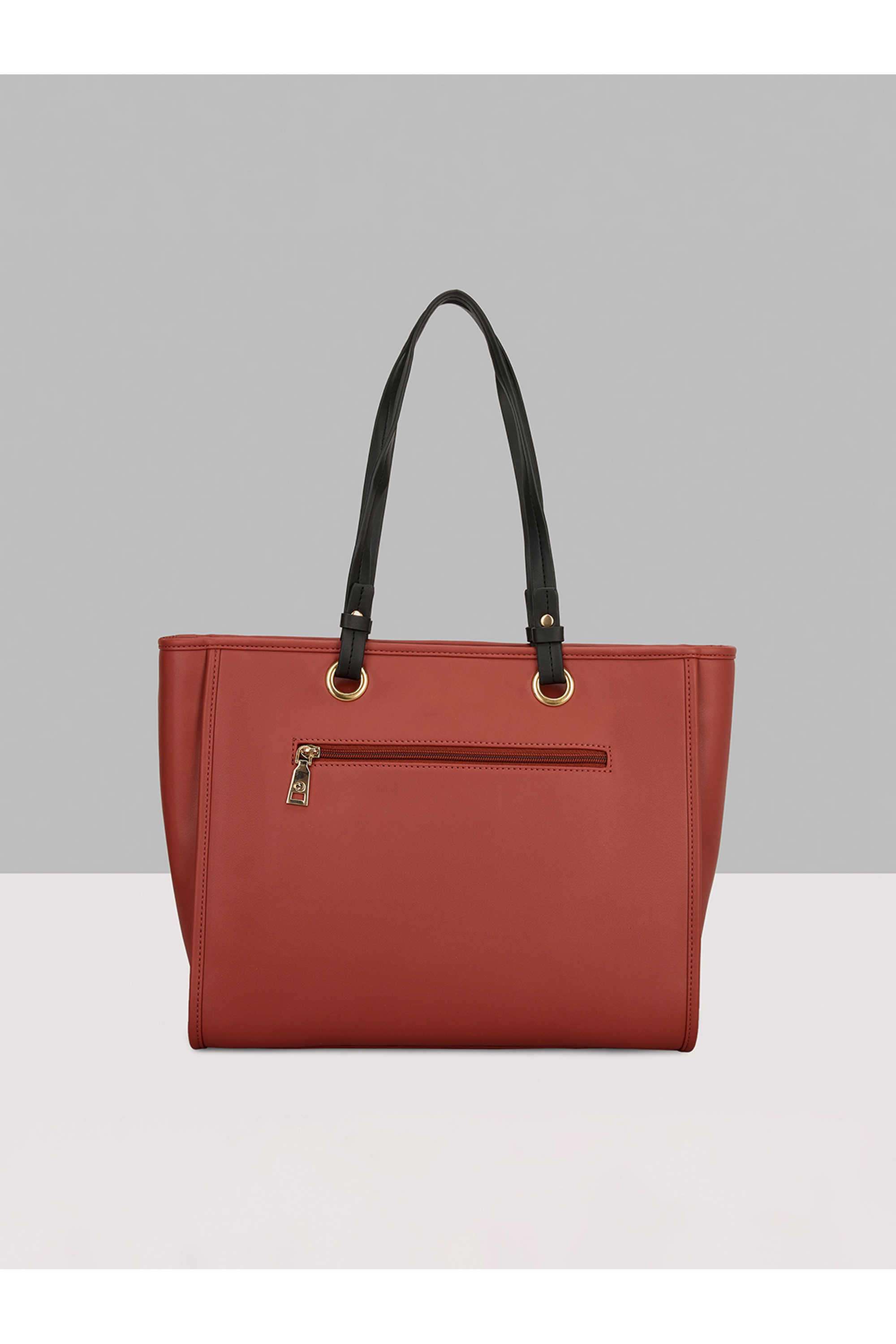 Zipper-Faux-Leather-Women-Everyday-Tote-Bag