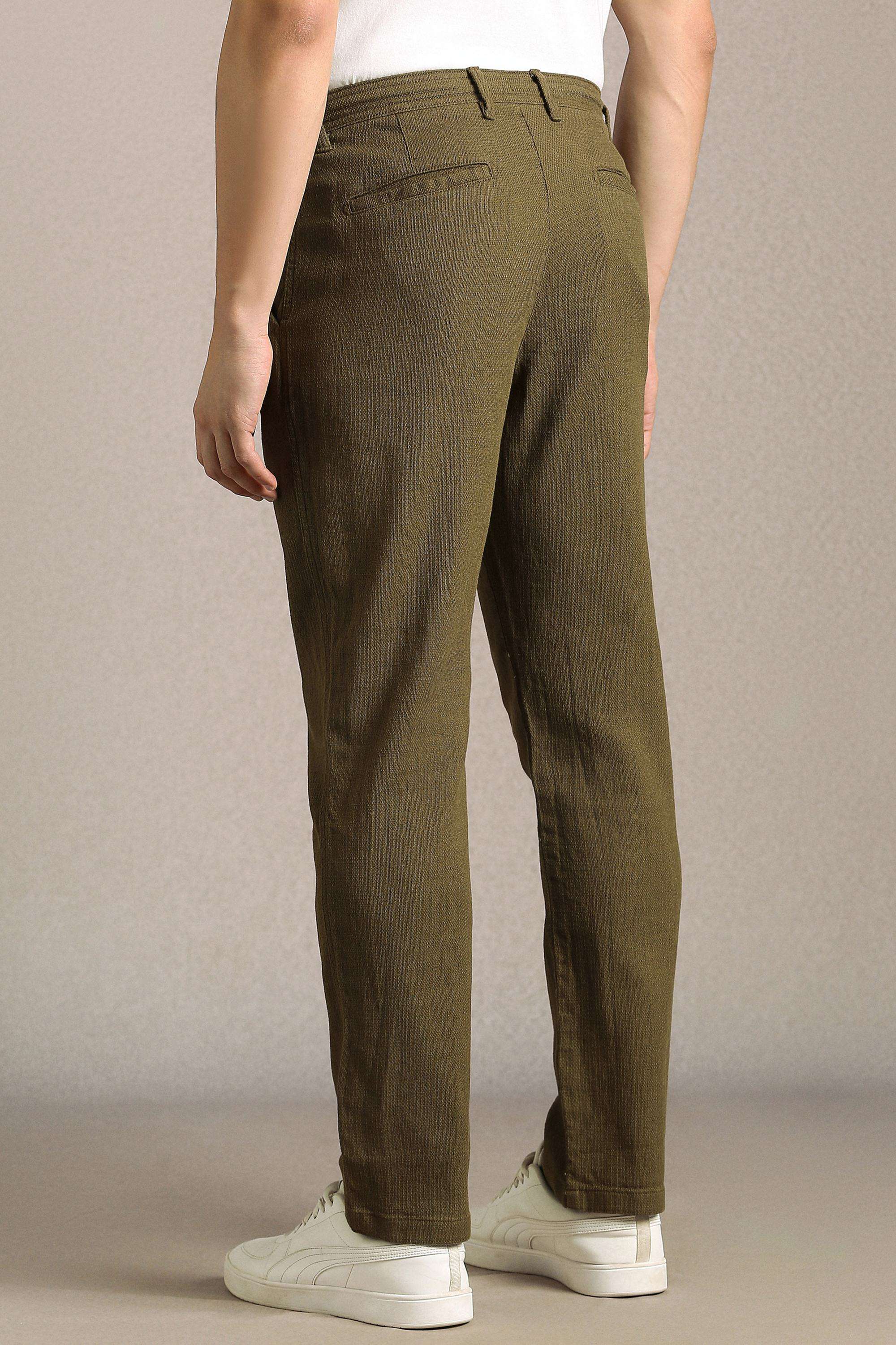 Solid-Cotton-Straight-Fit-Men-s-Casual-Trousers