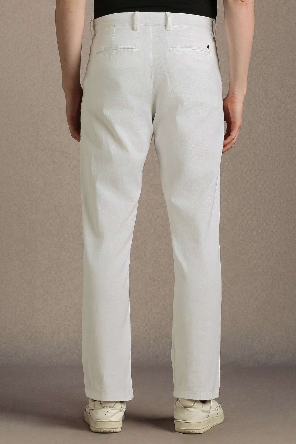 Solid-Cotton-Blend-Straight-Fit-Men-s-Trousers