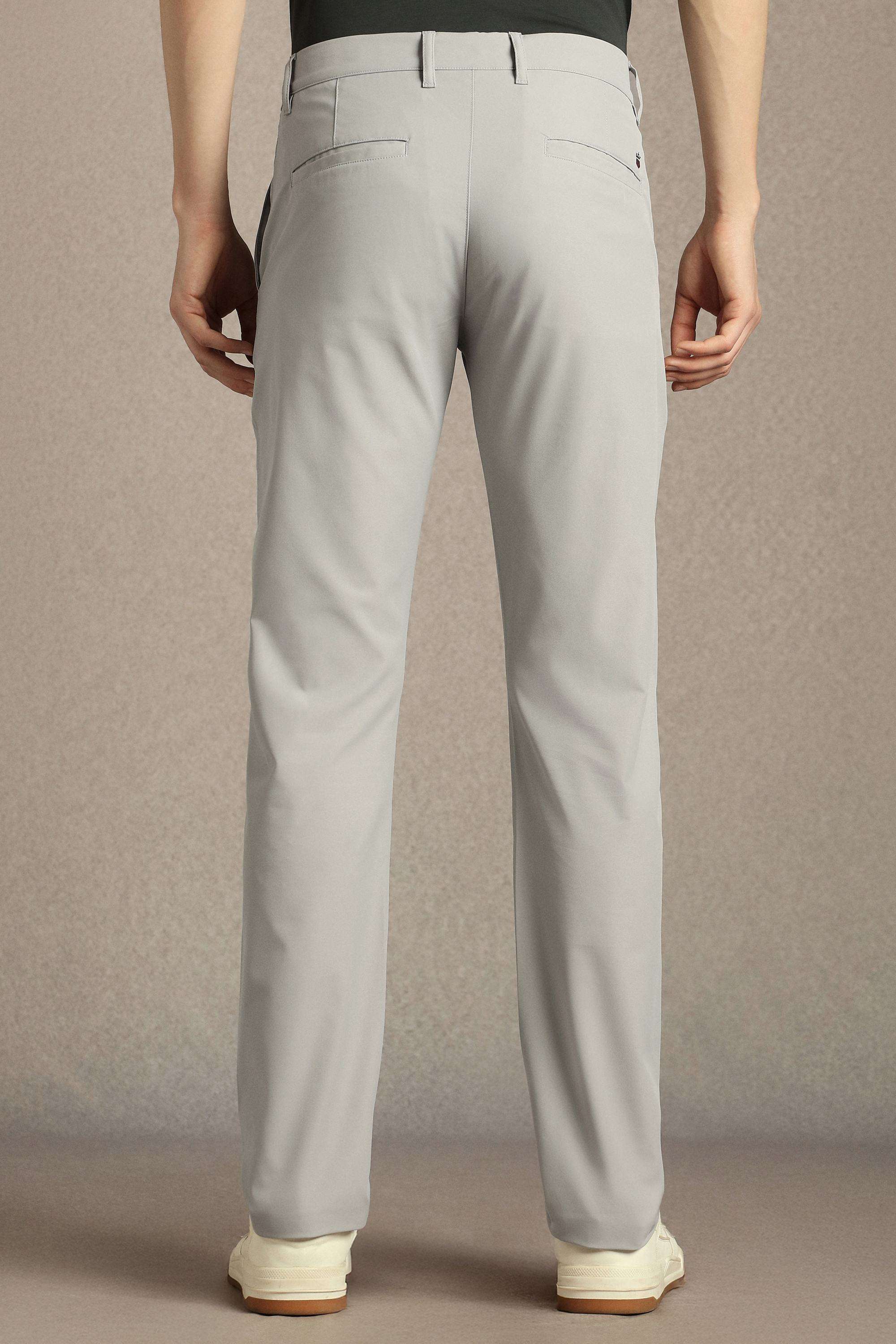 Solid-Polyester-Tapered-Fit-Men-s-Trousers
