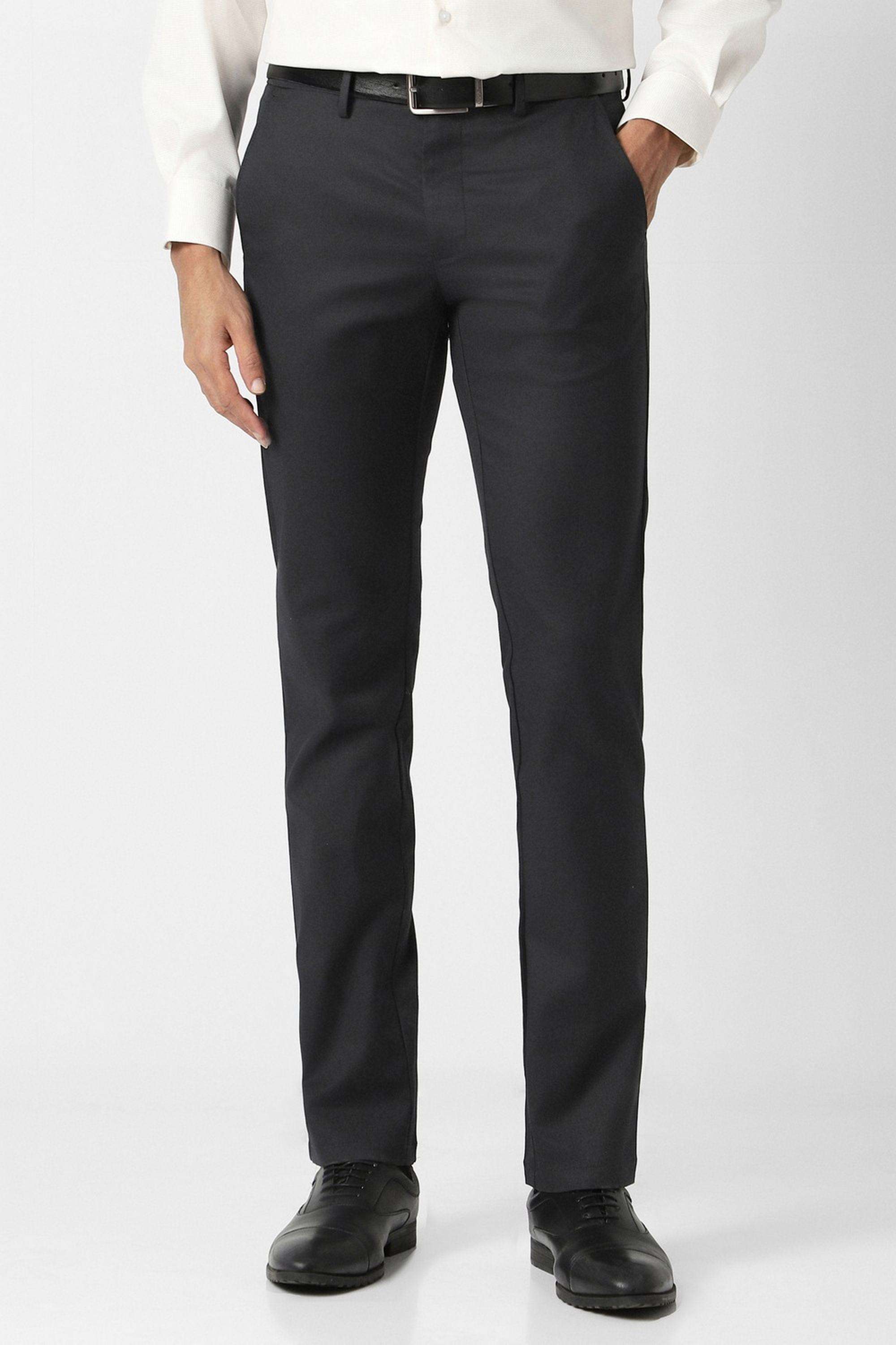 Textured-Cotton-Blend-Slim-Fit-Men-s-Formal-Wear-Trousers