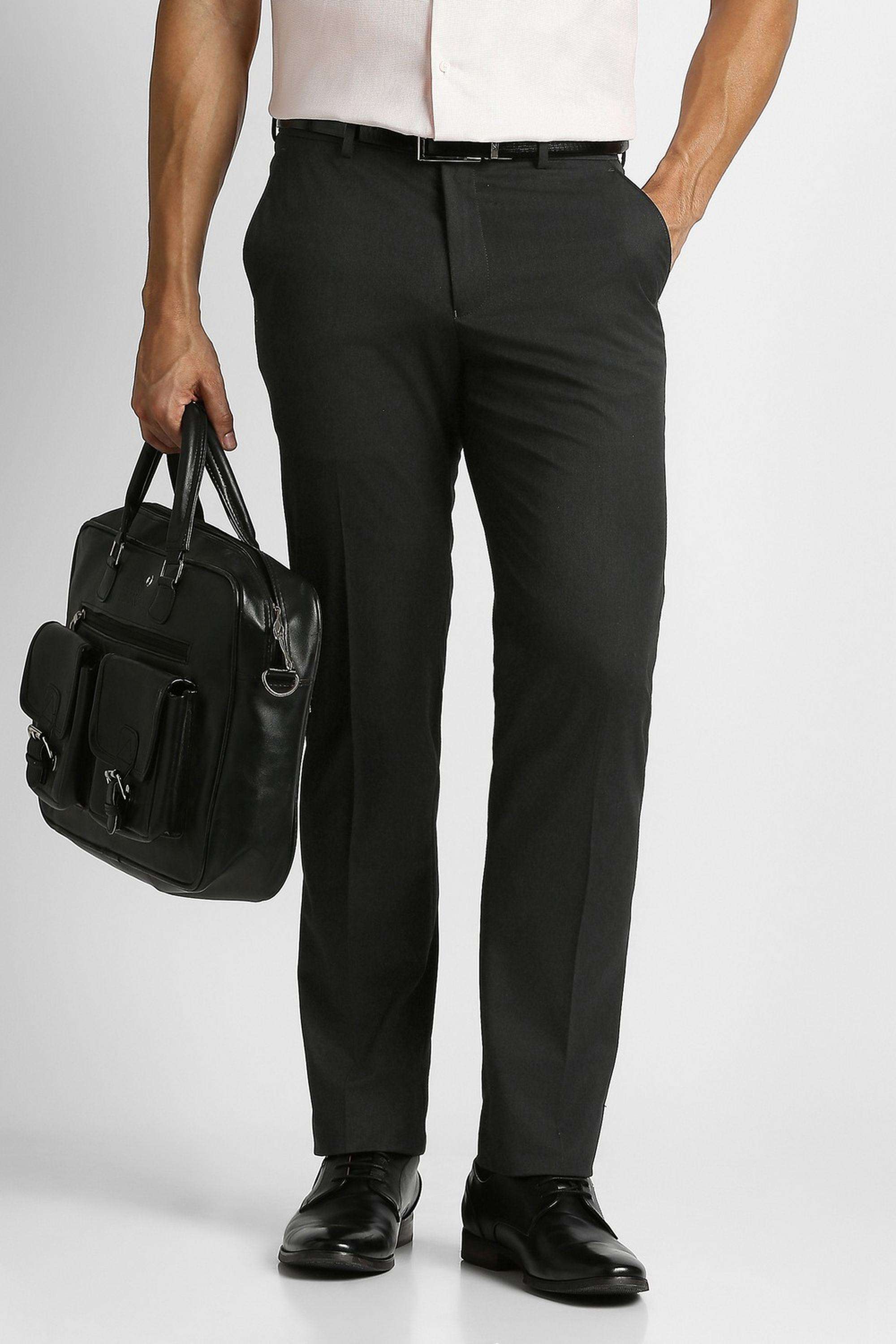Textured-Polyester-Viscose-Slim-Fit-Men-s-Formal-Trousers