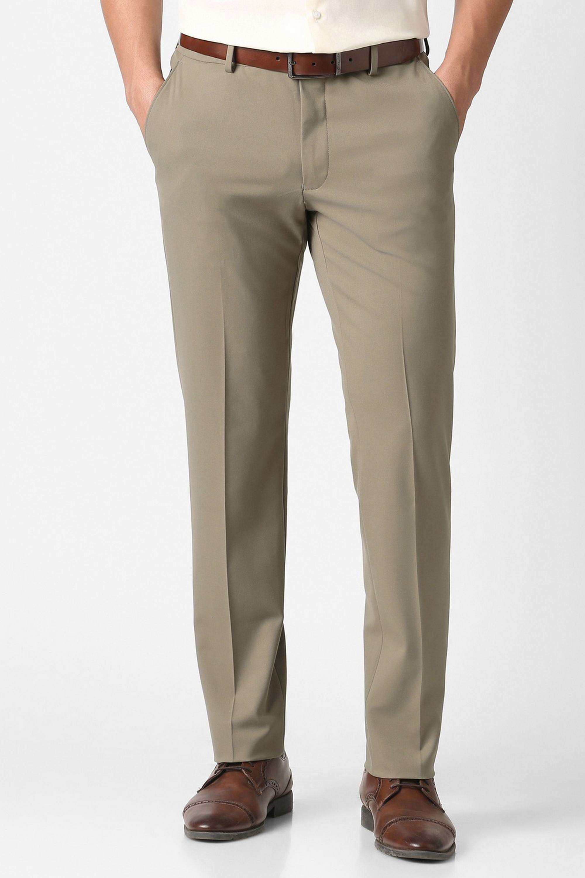 Solid-Polyester-Viscose-Slim-Fit-Men-s-Formal-Trousers