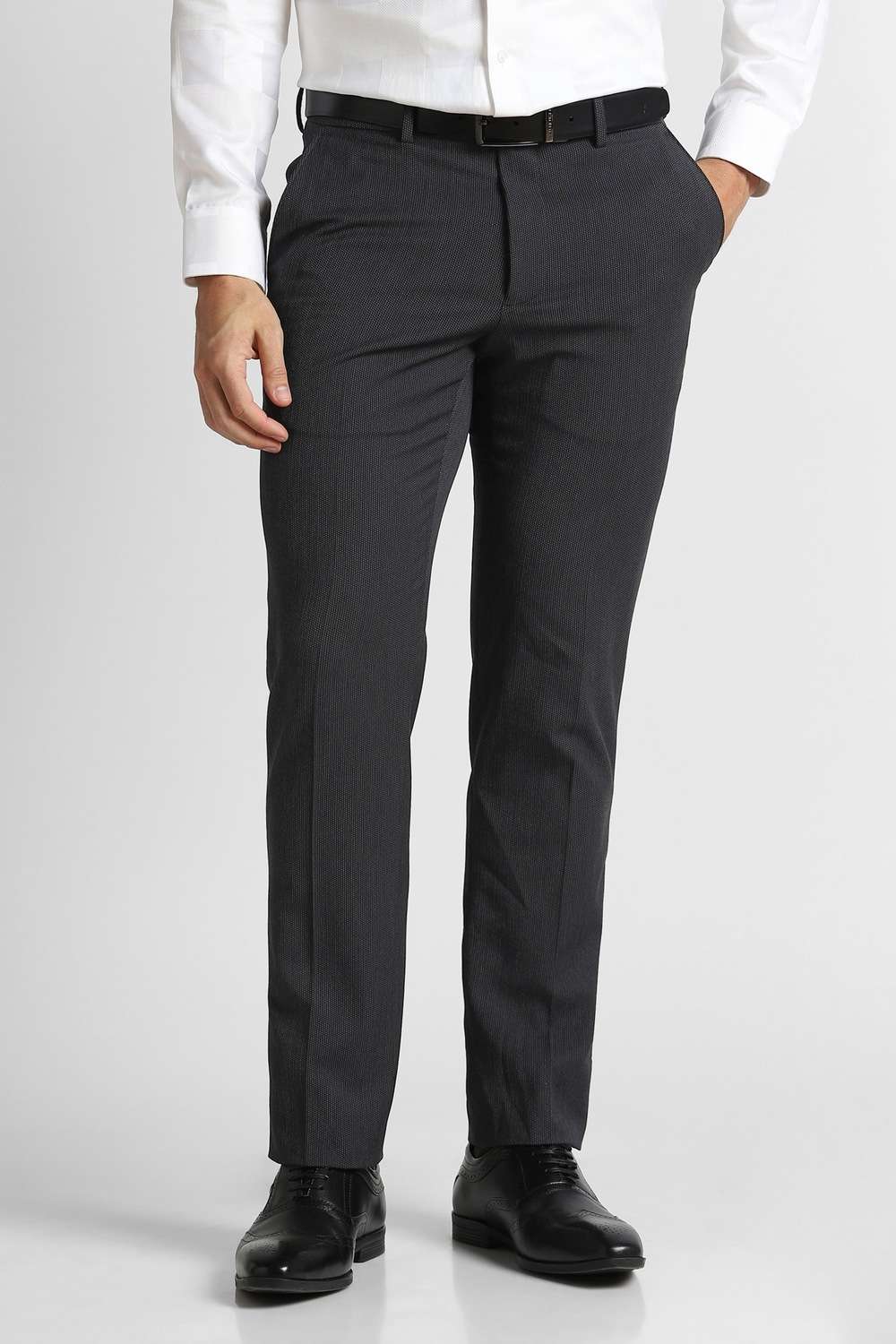 Textured-Blended-Fabric-Slim-Fit-Men-s-Trousers