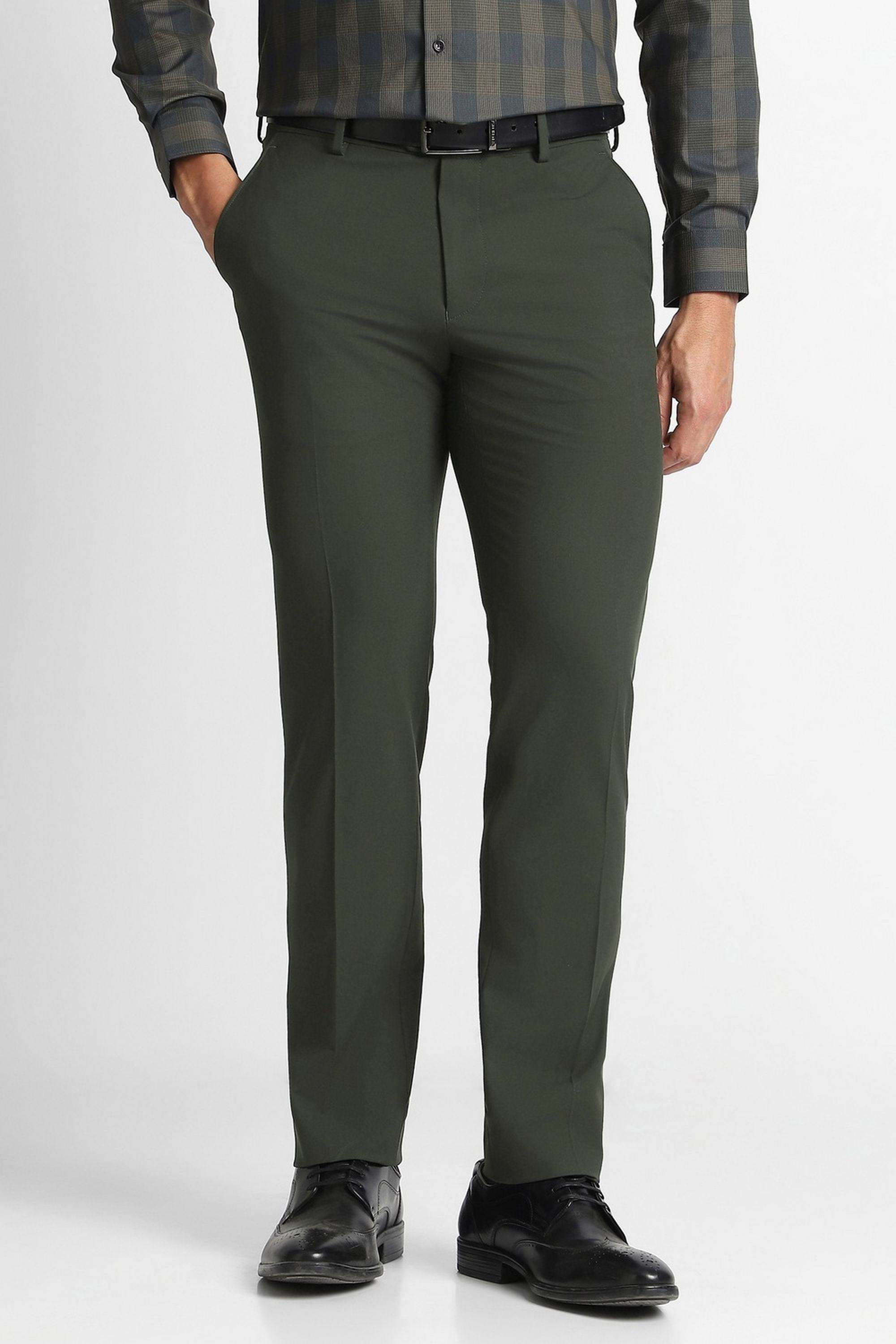 Solid-Polyester-Viscose-Slim-Fit-Men-s-Formal-Trousers