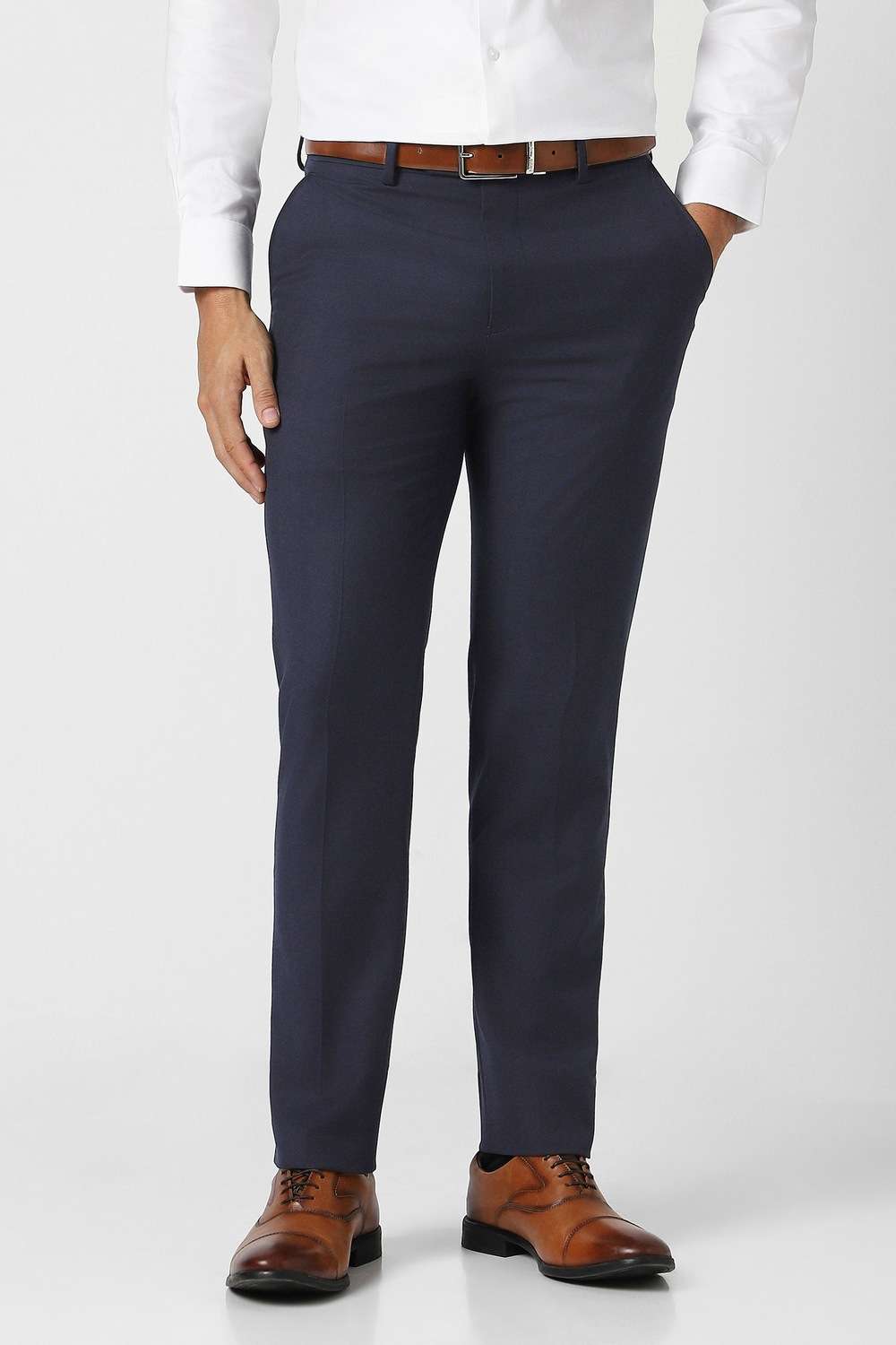Checks-Blended-Fabric-Slim-Fit-Men-s-Trousers
