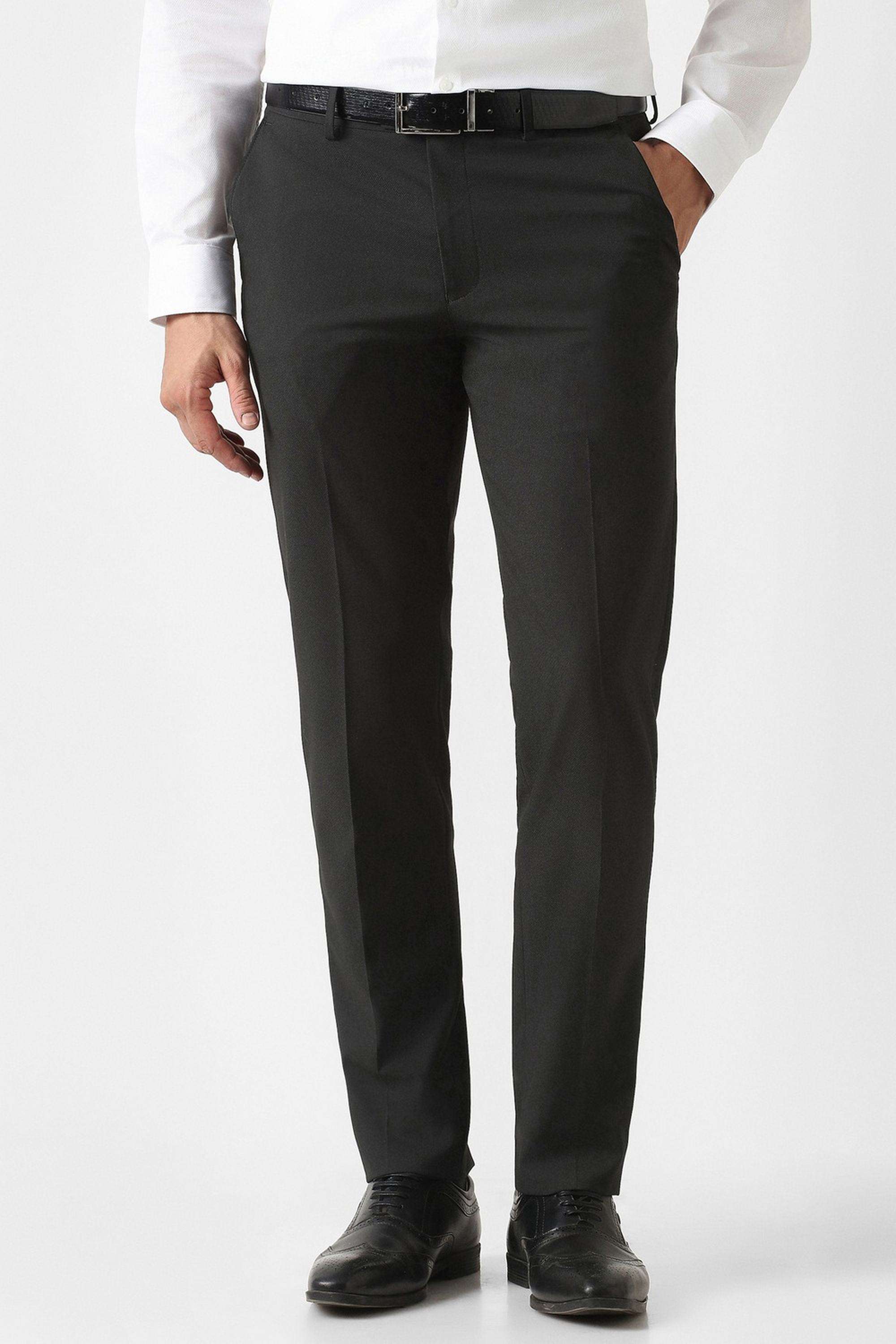Solid-Polyester-Viscose-Slim-Fit-Men-s-Formal-Trousers