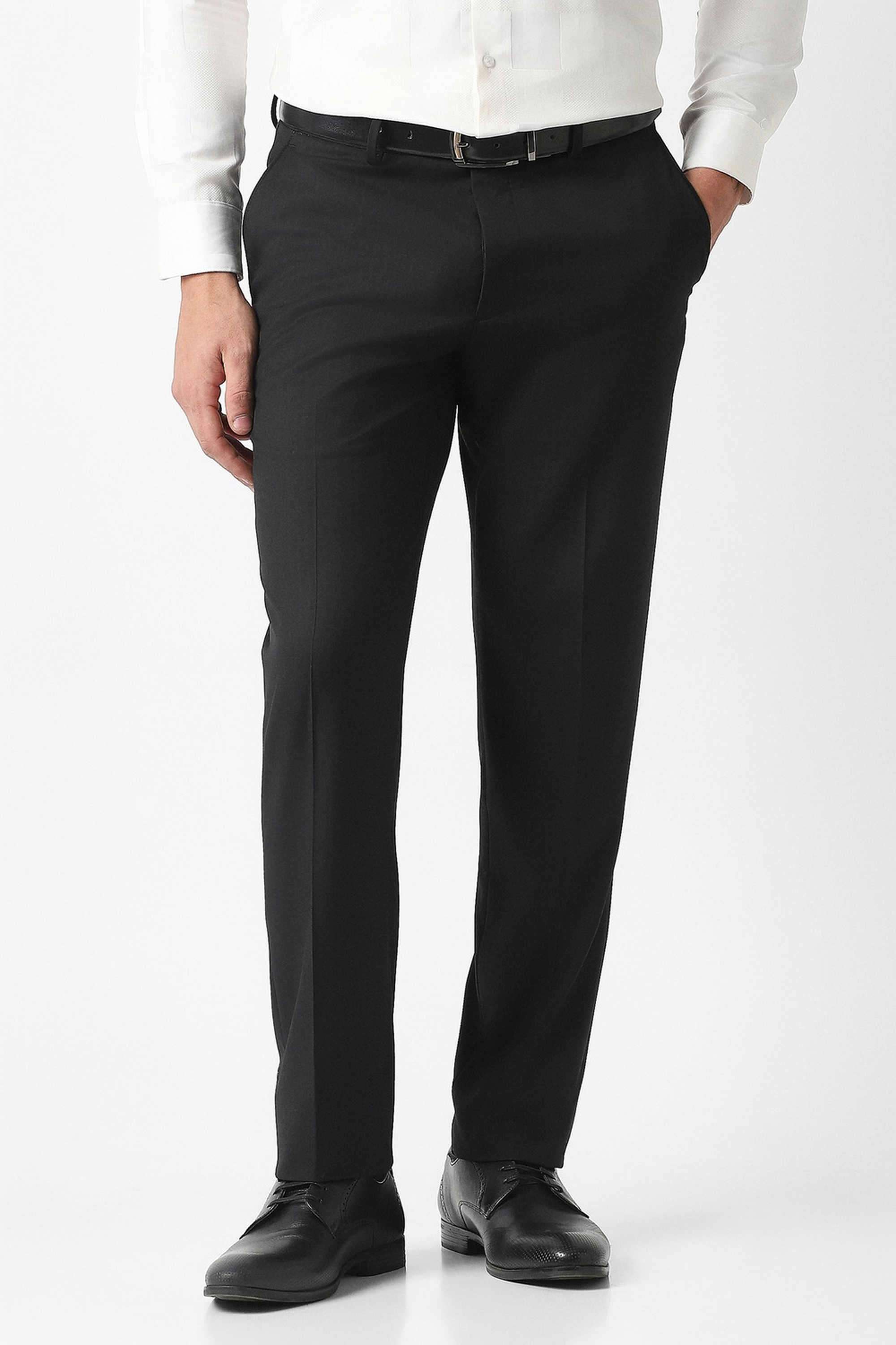 Stripes-Polyester-Viscose-Slim-Fit-Men-s-Trousers