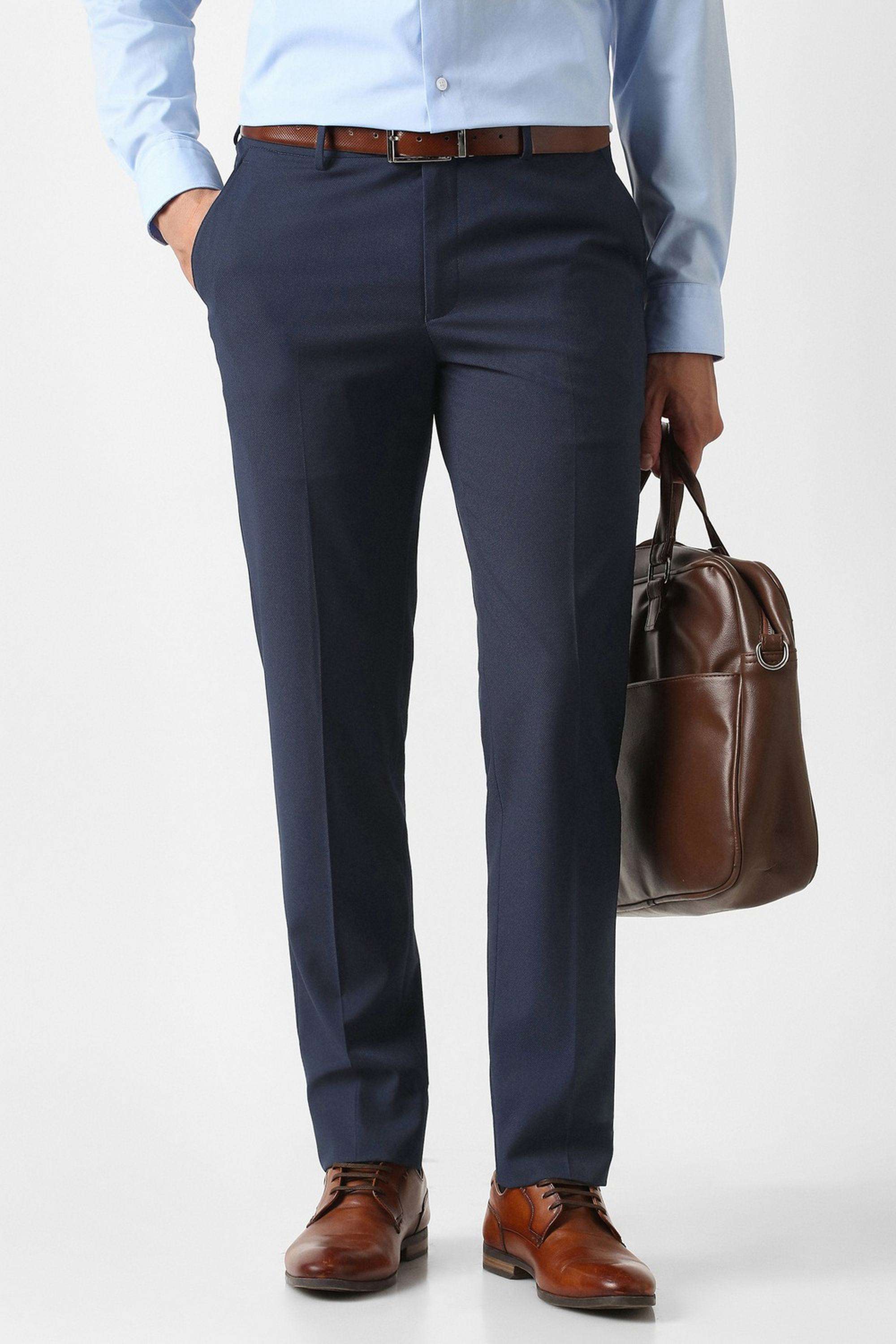 Solid-Polyester-Viscose-Slim-Fit-Men-s-Formal-Trousers
