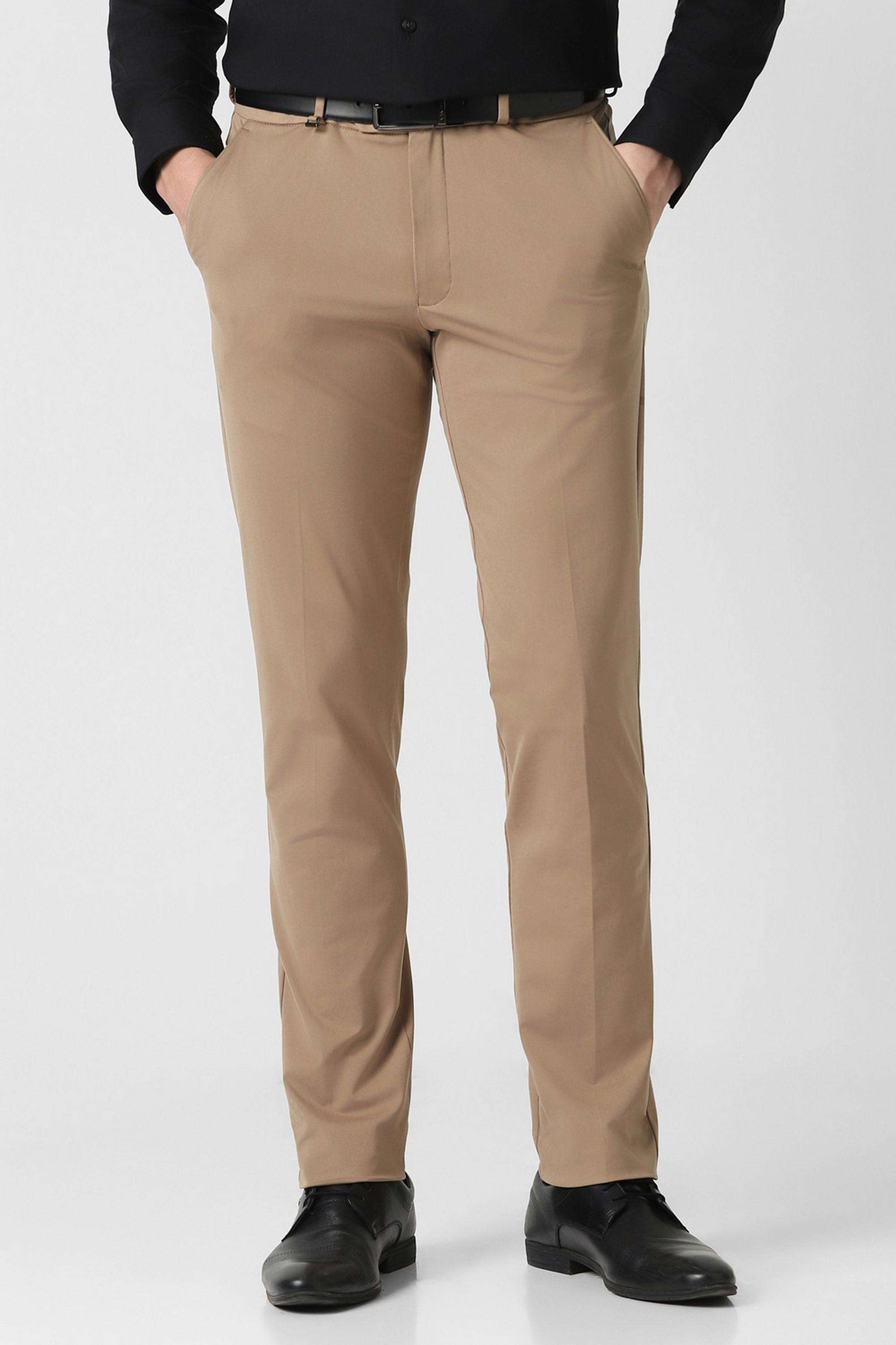 Solid-Polyester-Super-Slim-Fit-Men-s-Formal-Wear-Trousers