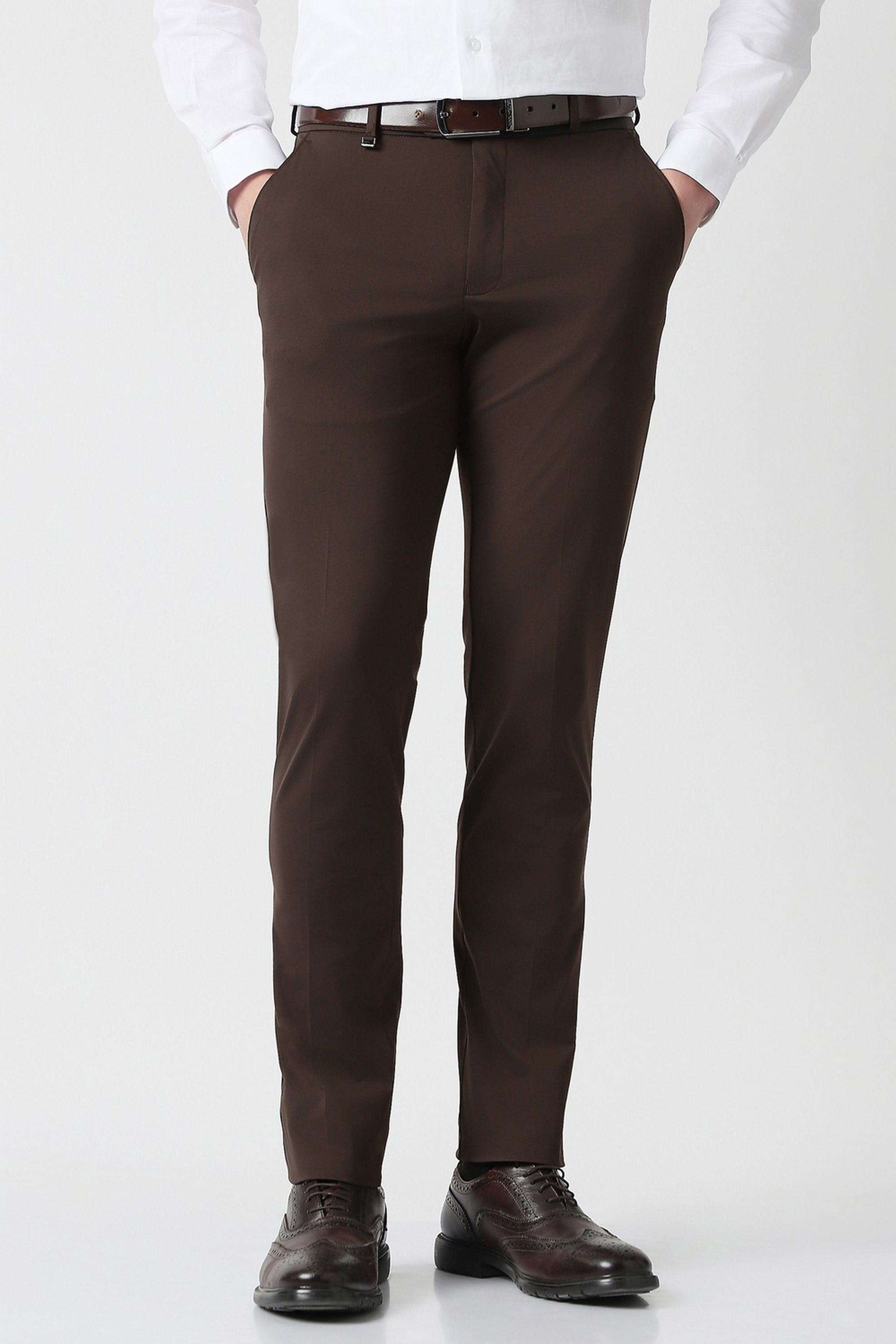 Solid-Polyester-Super-Slim-Fit-Men-s-Formal-Wear-Trousers