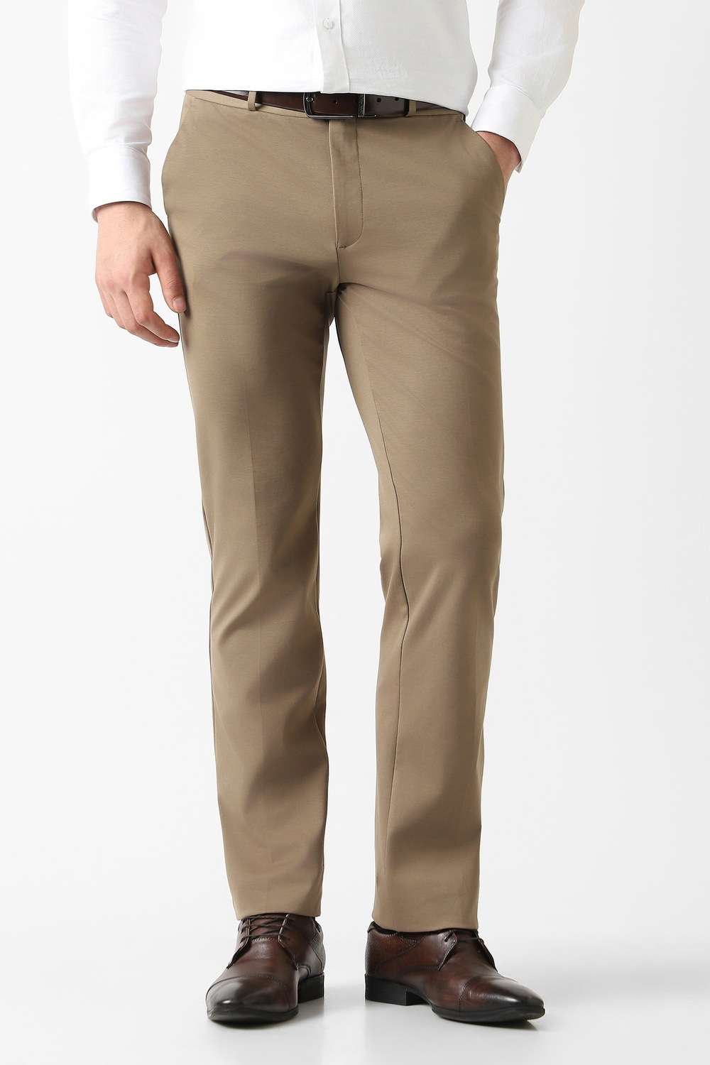 Solid-Nylon-Slim-Fit-Men-s-Trousers