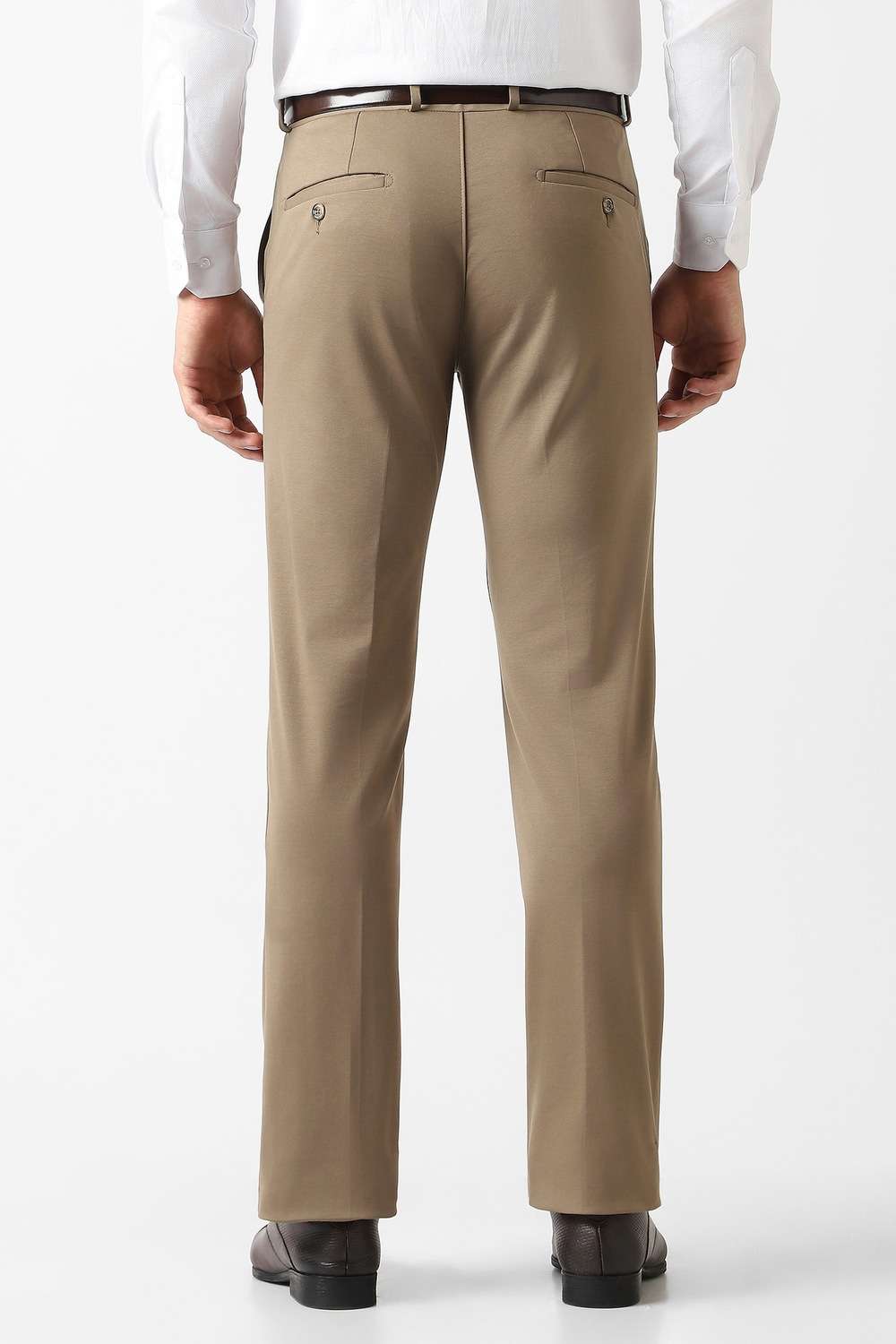 Solid-Nylon-Slim-Fit-Men-s-Trousers