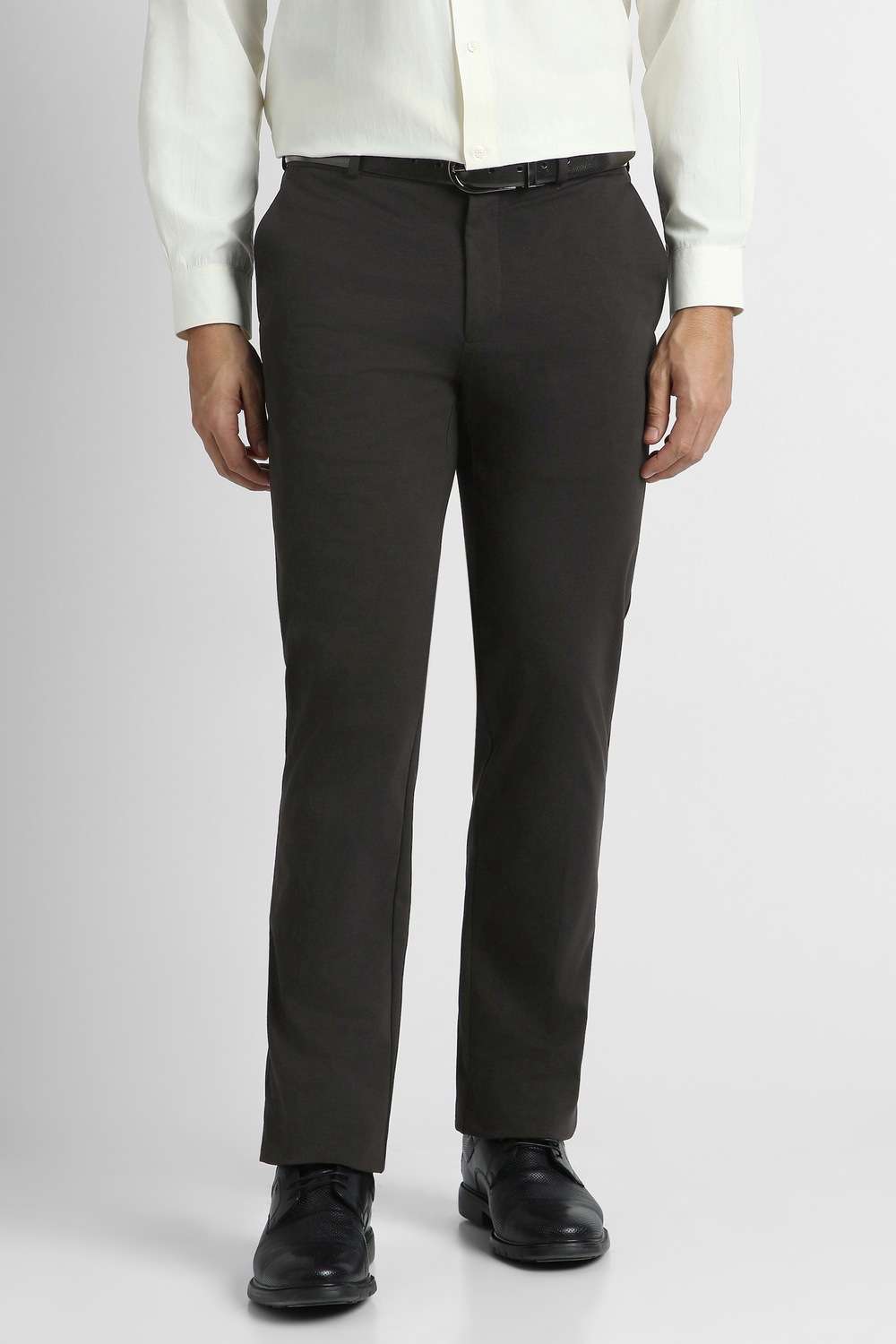 Solid-Blended-Fabric-Slim-Fit-Men-s-Trousers