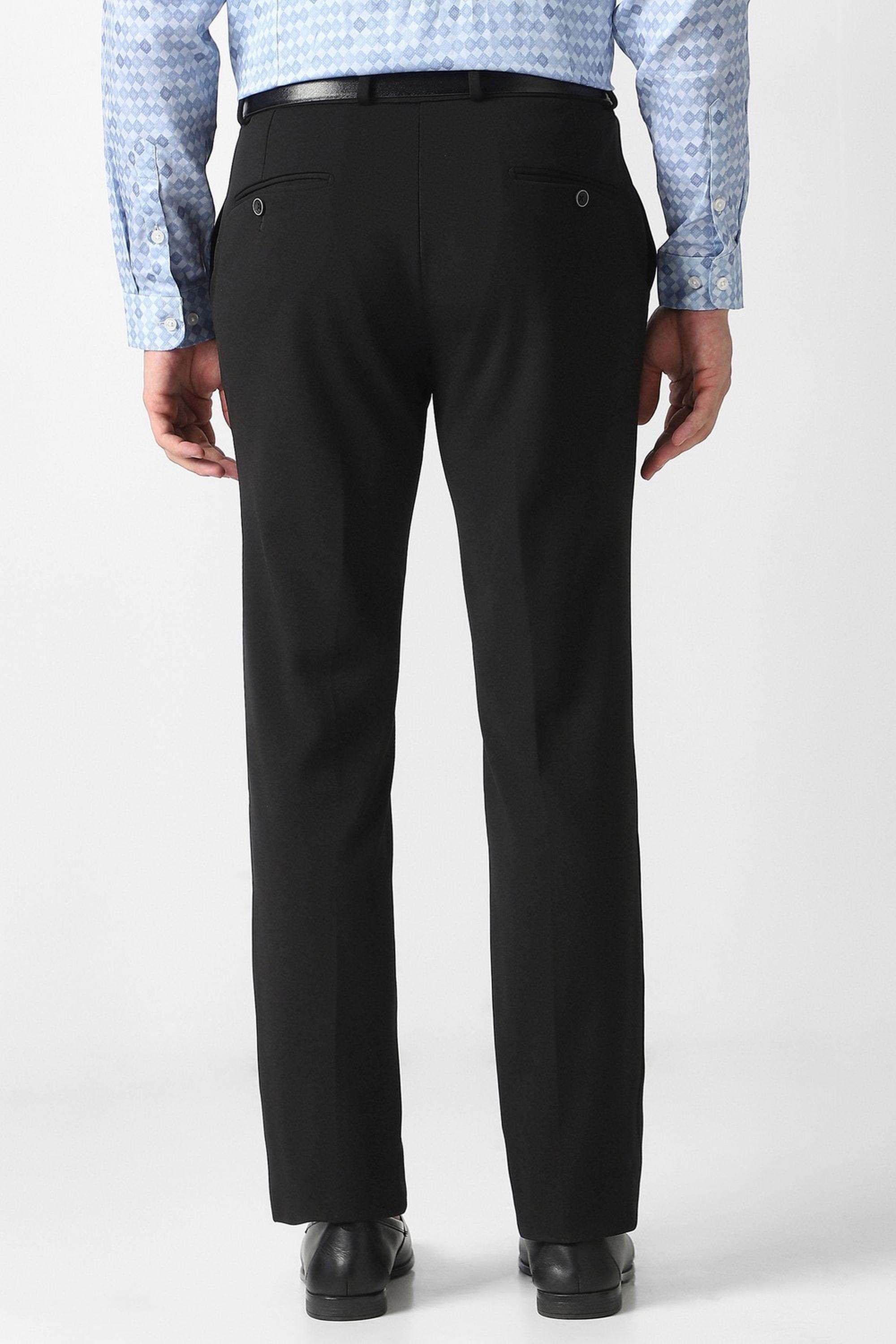 Solid-Polyester-Slim-Fit-Men-s-Casual-Trousers