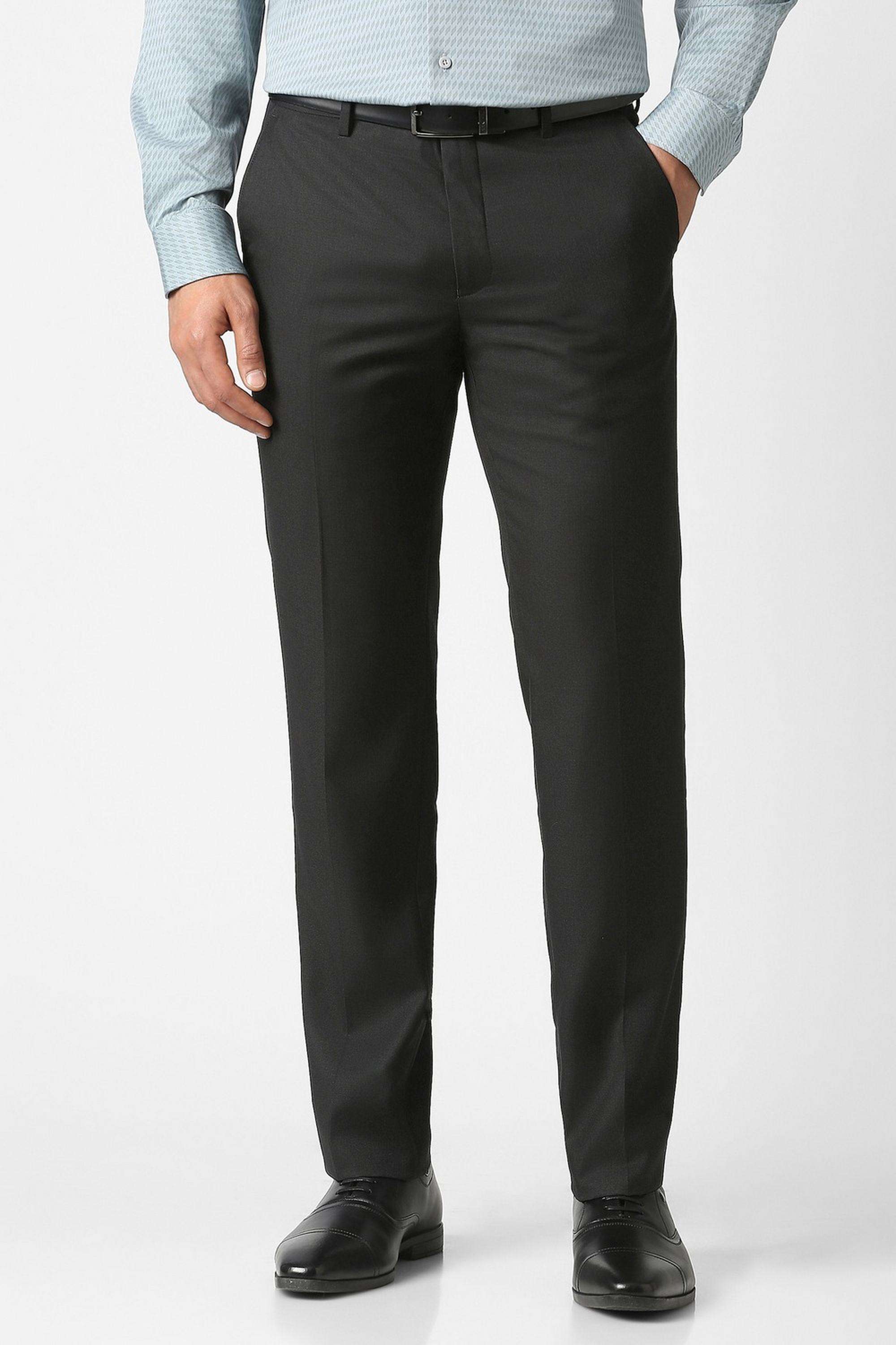 Textured-Polyester-Blend-Slim-Fit-Men-s-Formal-Trousers