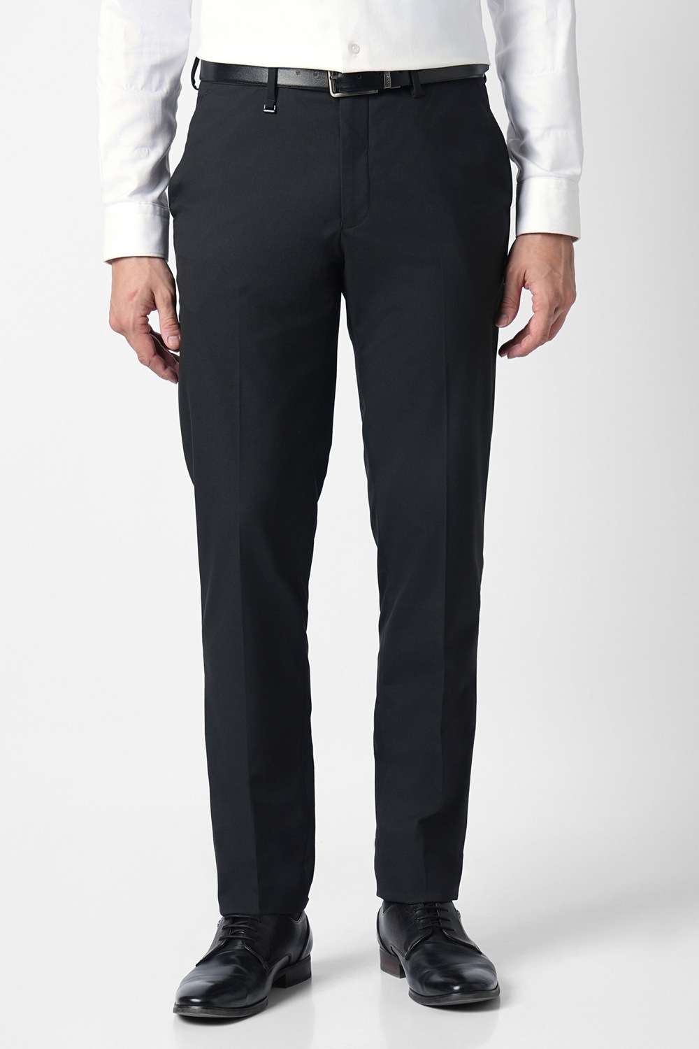 Solid-Polyester-Viscose-Slim-Fit-Men-s-Formal-Wear-Trousers