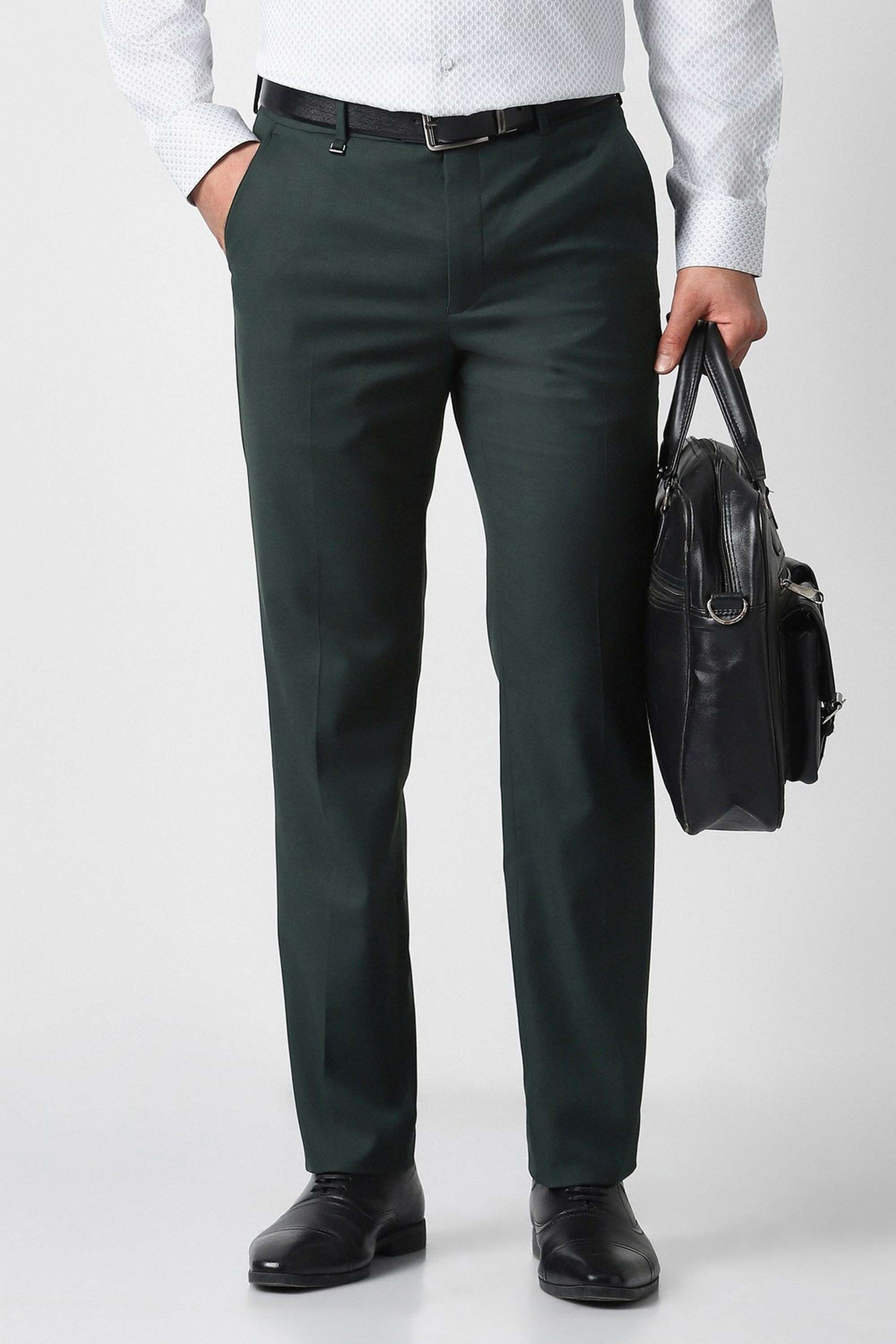 Checks-Polyester-Viscose-Slim-Fit-Men-s-Trousers