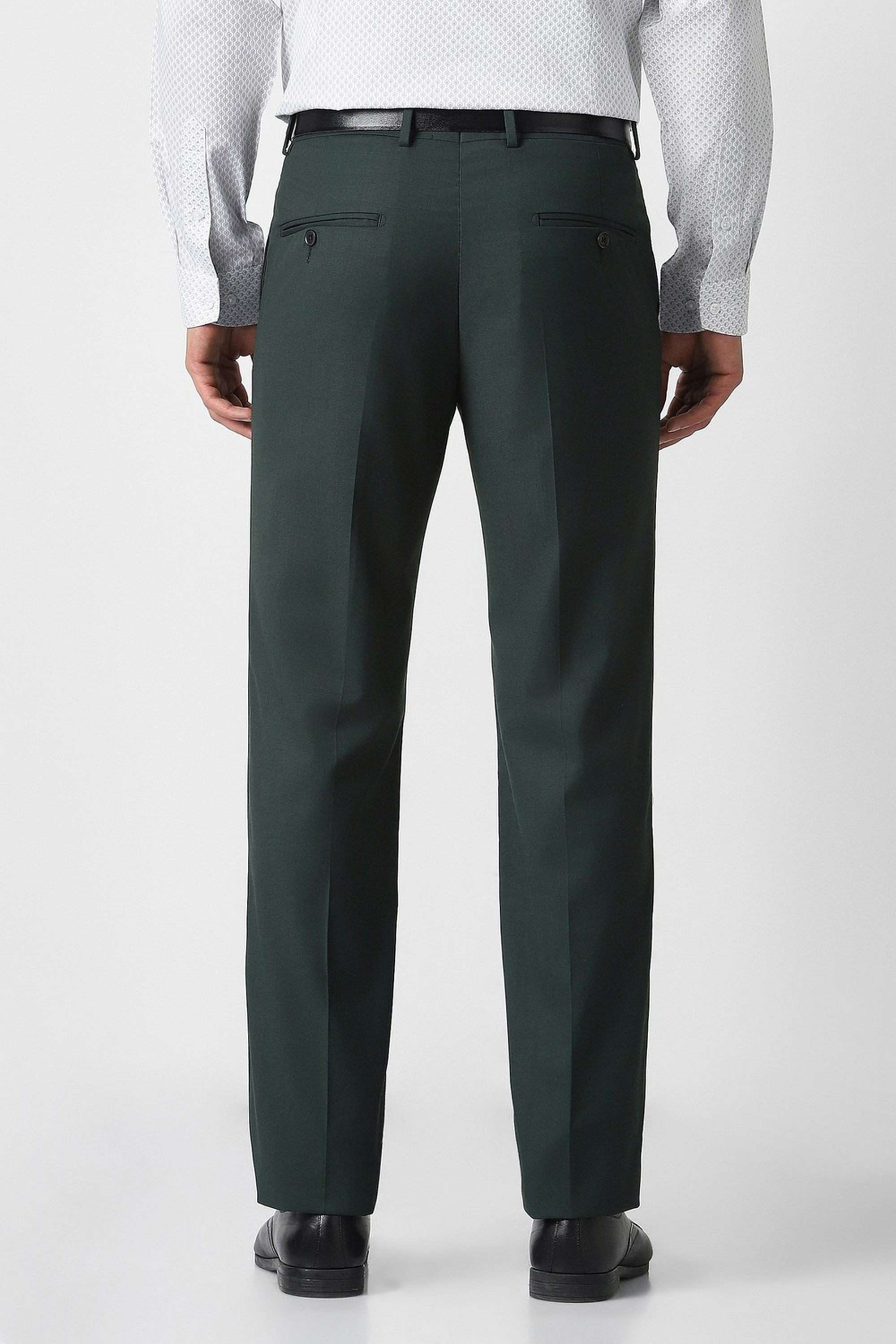 Checks-Polyester-Viscose-Slim-Fit-Men-s-Trousers