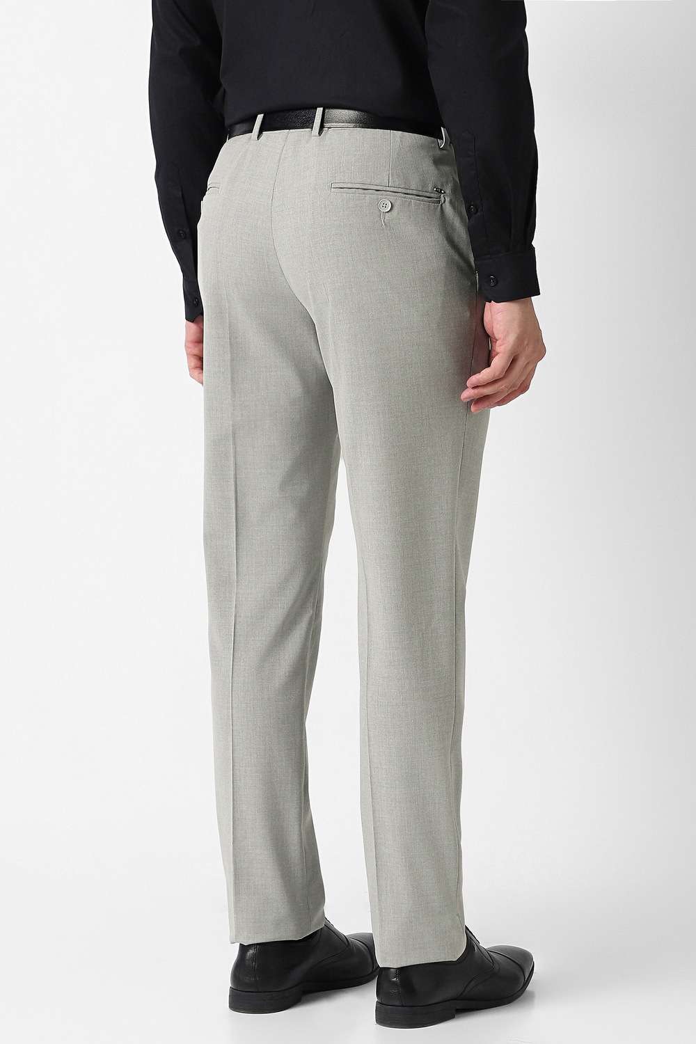 Solid-Polyester-Viscose-Slim-Fit-Men-s-Formal-Wear-Trousers