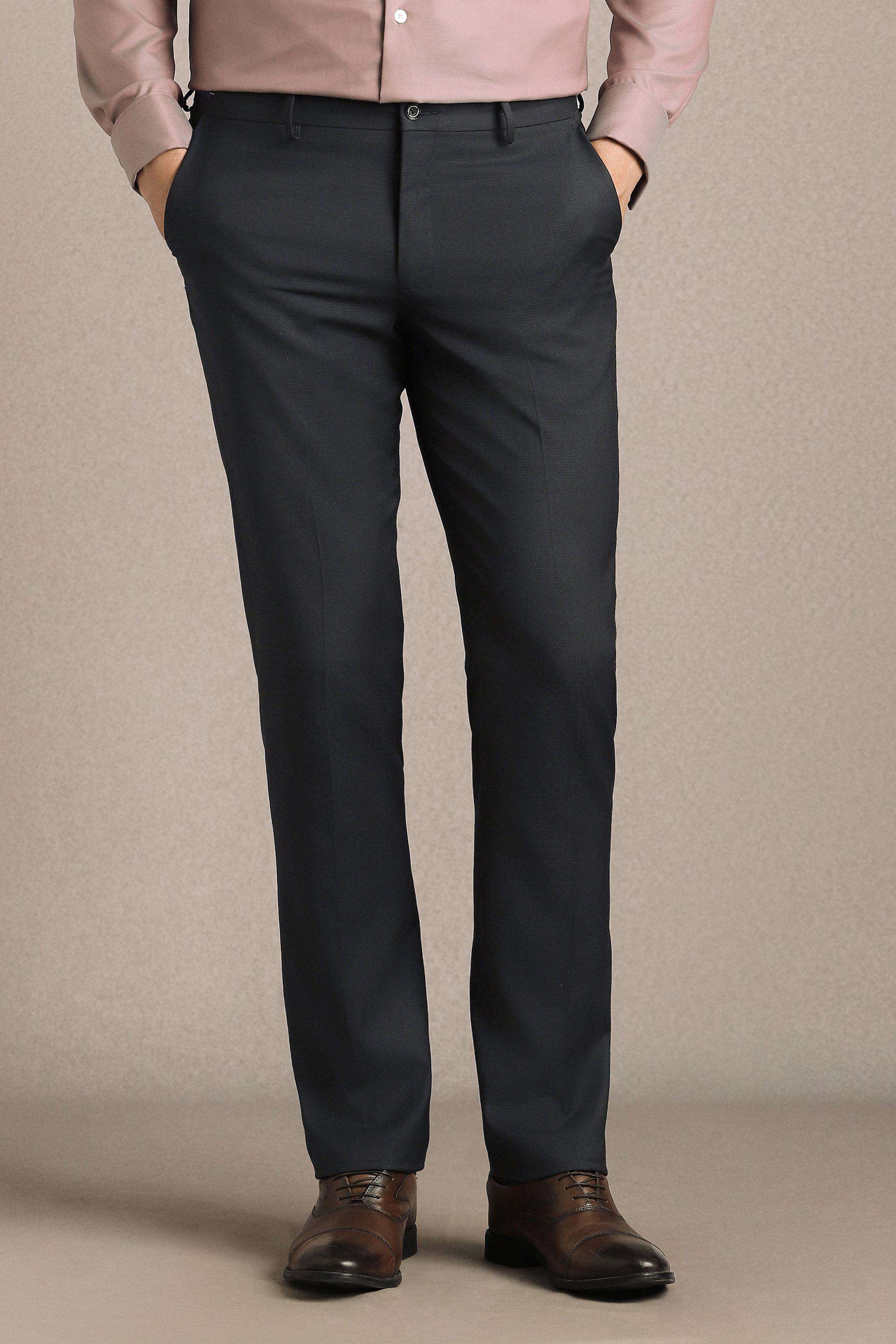 Textured-Blended-Fabric-Slim-Fit-Men-s-Formal-Wear-Trousers
