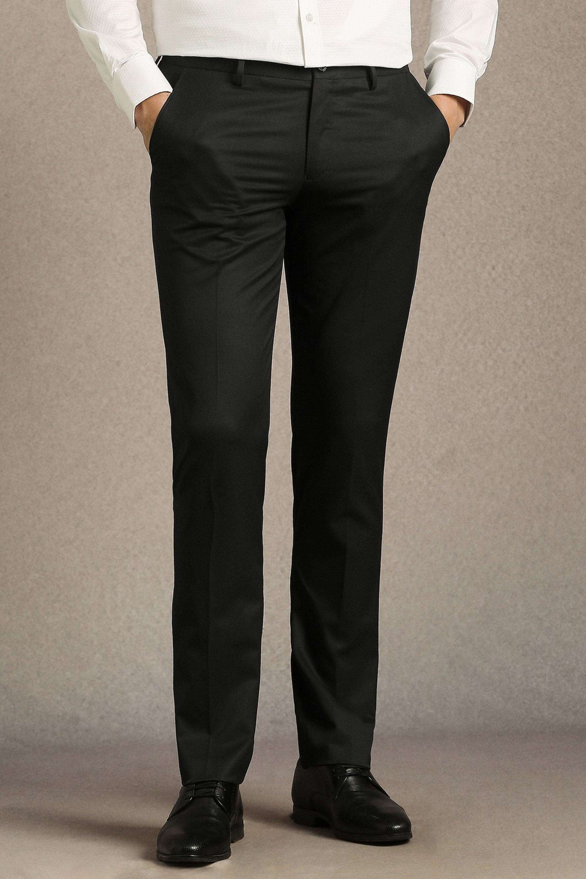Solid-Polyester-Viscose-Slim-Fit-Men-s-Formal-Trousers