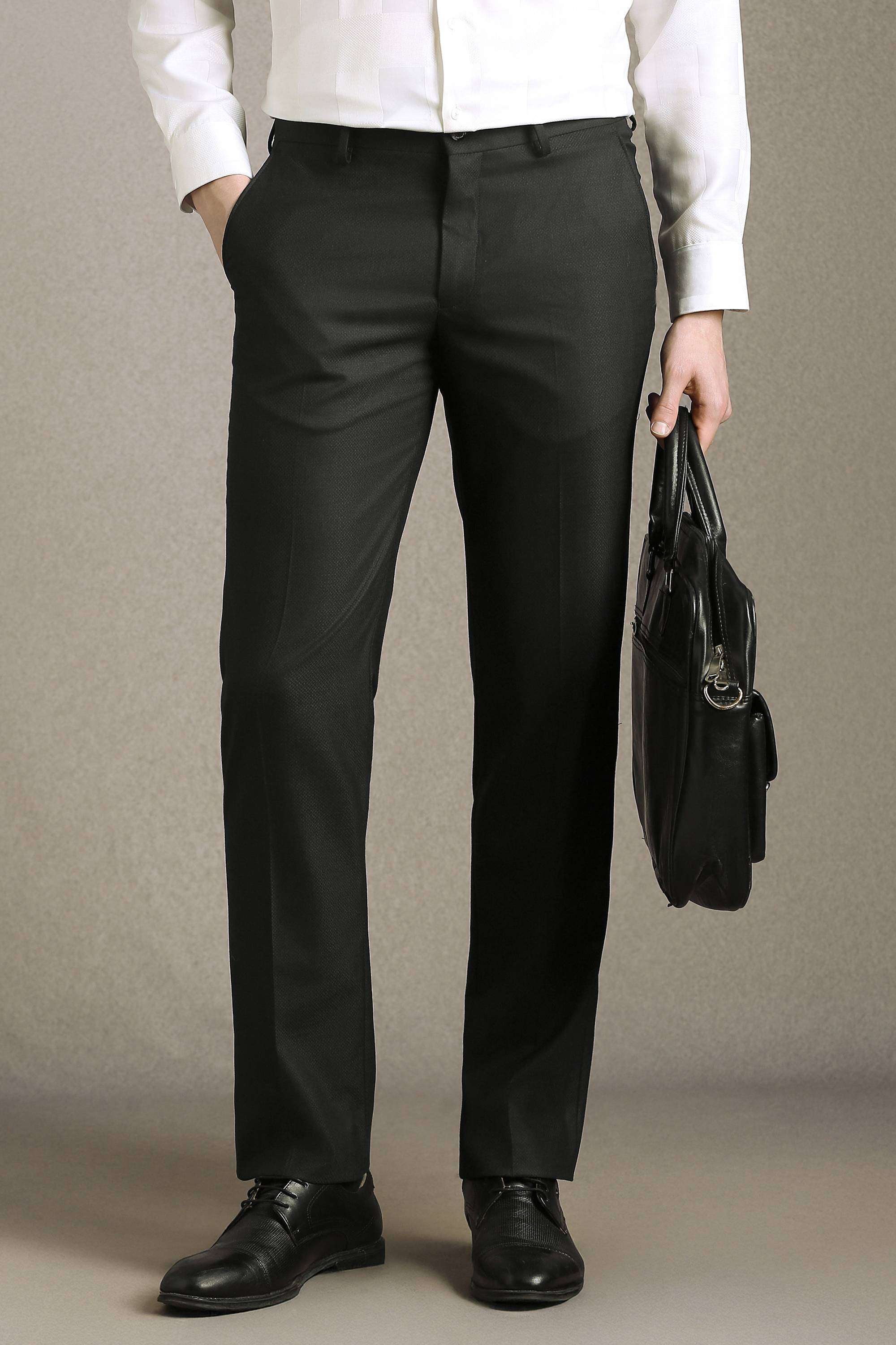 Textured-Polyester-Viscose-Slim-Fit-Men-s-Trousers