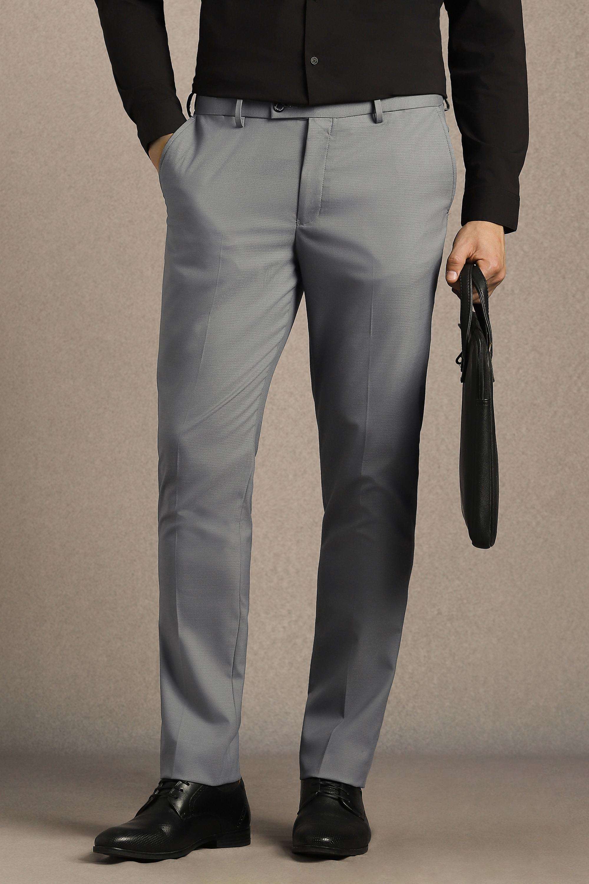 Checks-Polyester-Viscose-Slim-Fit-Men-s-Trousers