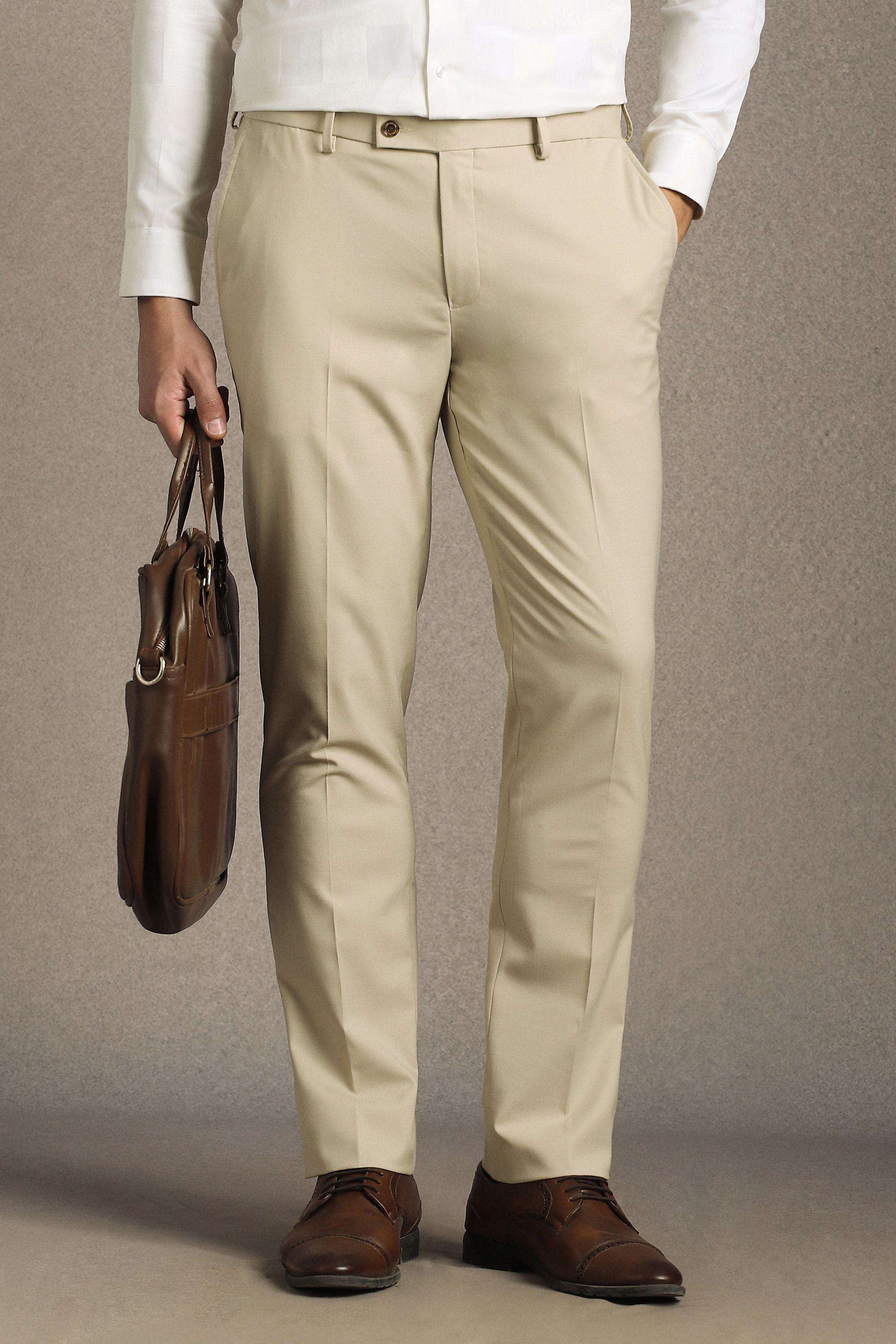 Checks-Polyester-Viscose-Slim-Fit-Men-s-Trousers