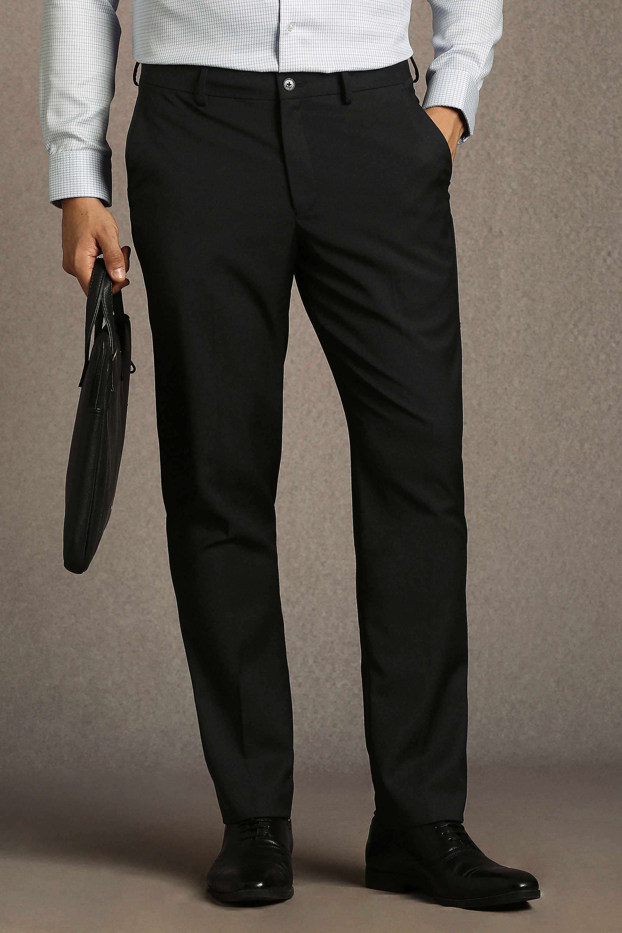 Textured-Blended-Fabric-Slim-Fit-Men-s-Formal-Trousers