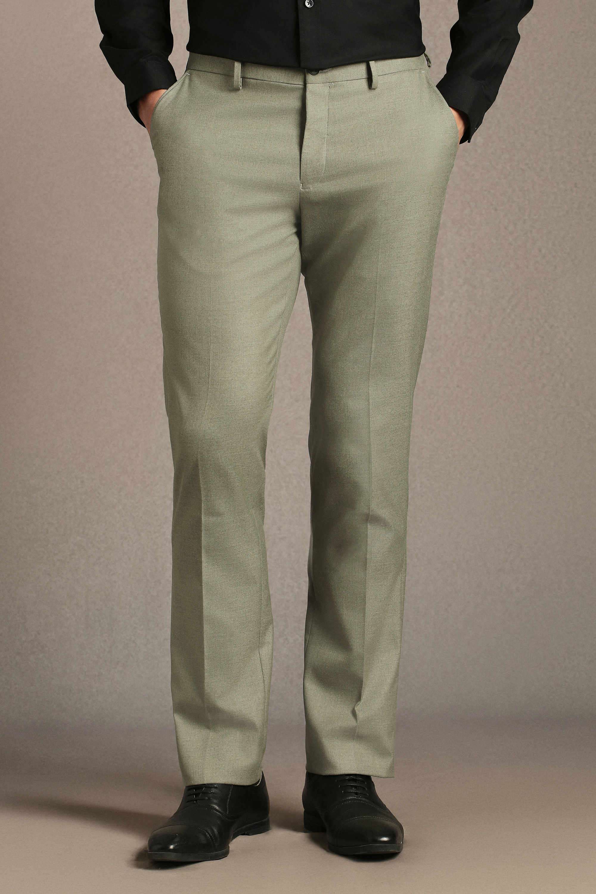 Solid-Blended-Fabric-Slim-Fit-Men-s-Formal-Trousers