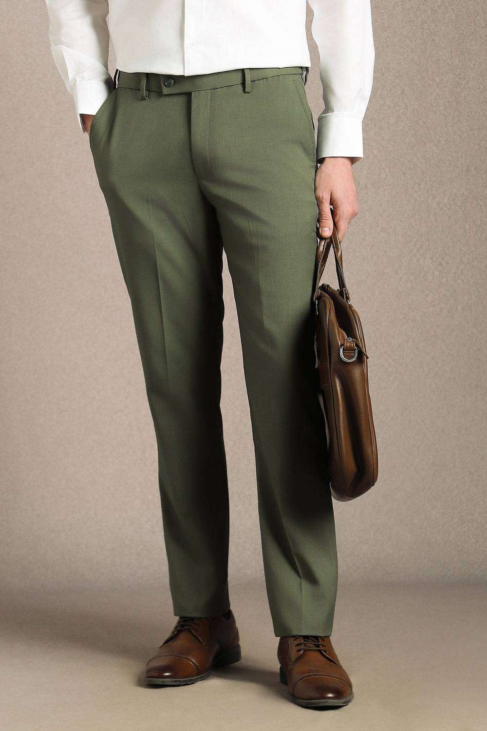 Textured-Polyester-Slim-Fit-Men-s-Trousers