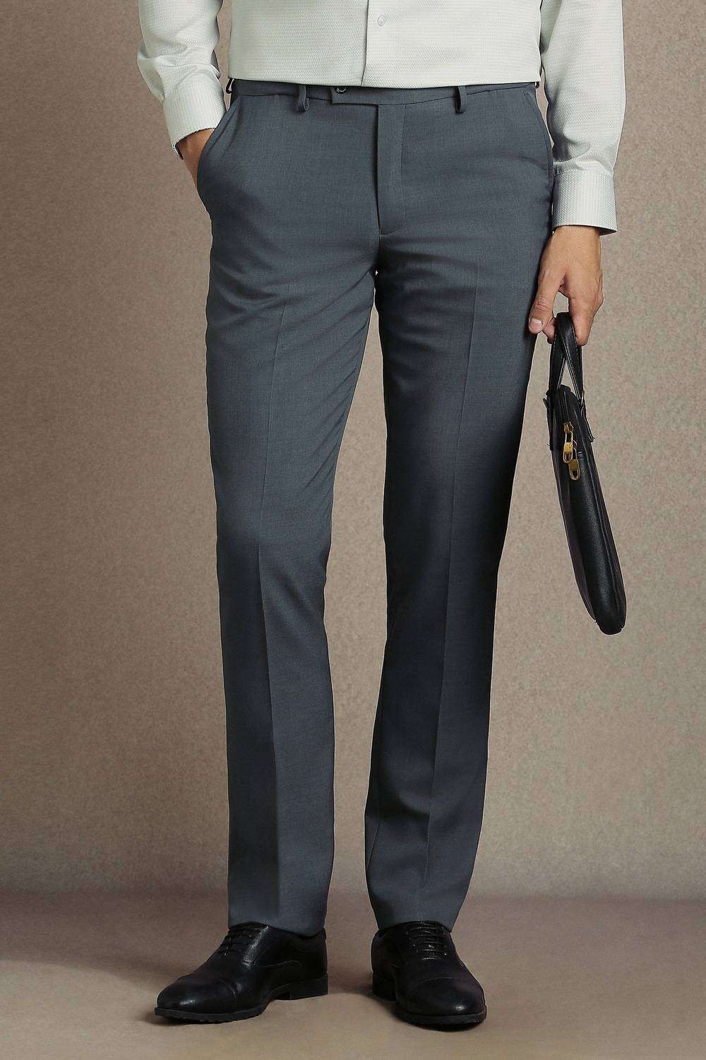 Textured-Polyester-Slim-Fit-Men-s-Trousers