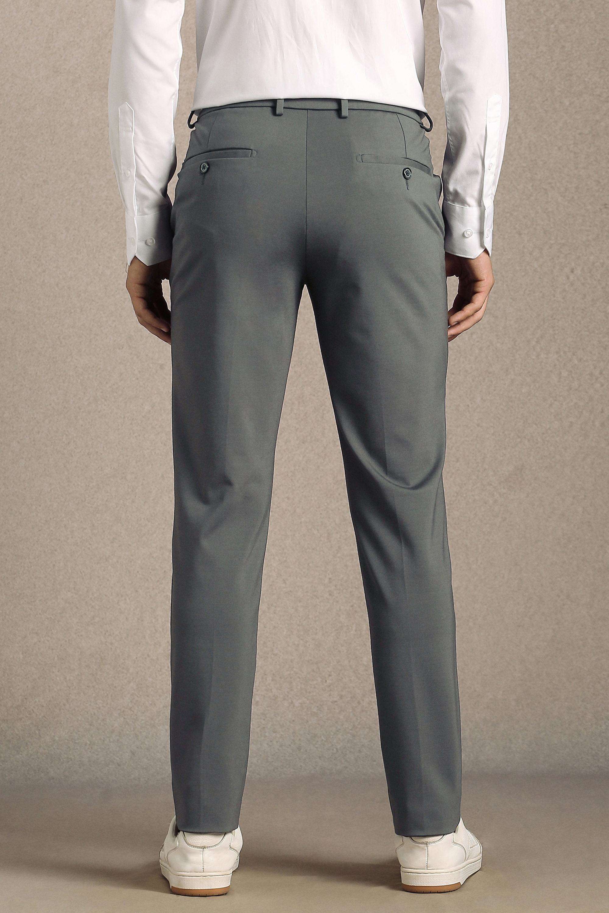 Solid-Nylon-Terry-Slim-Fit-Men-s-Formal-Trousers