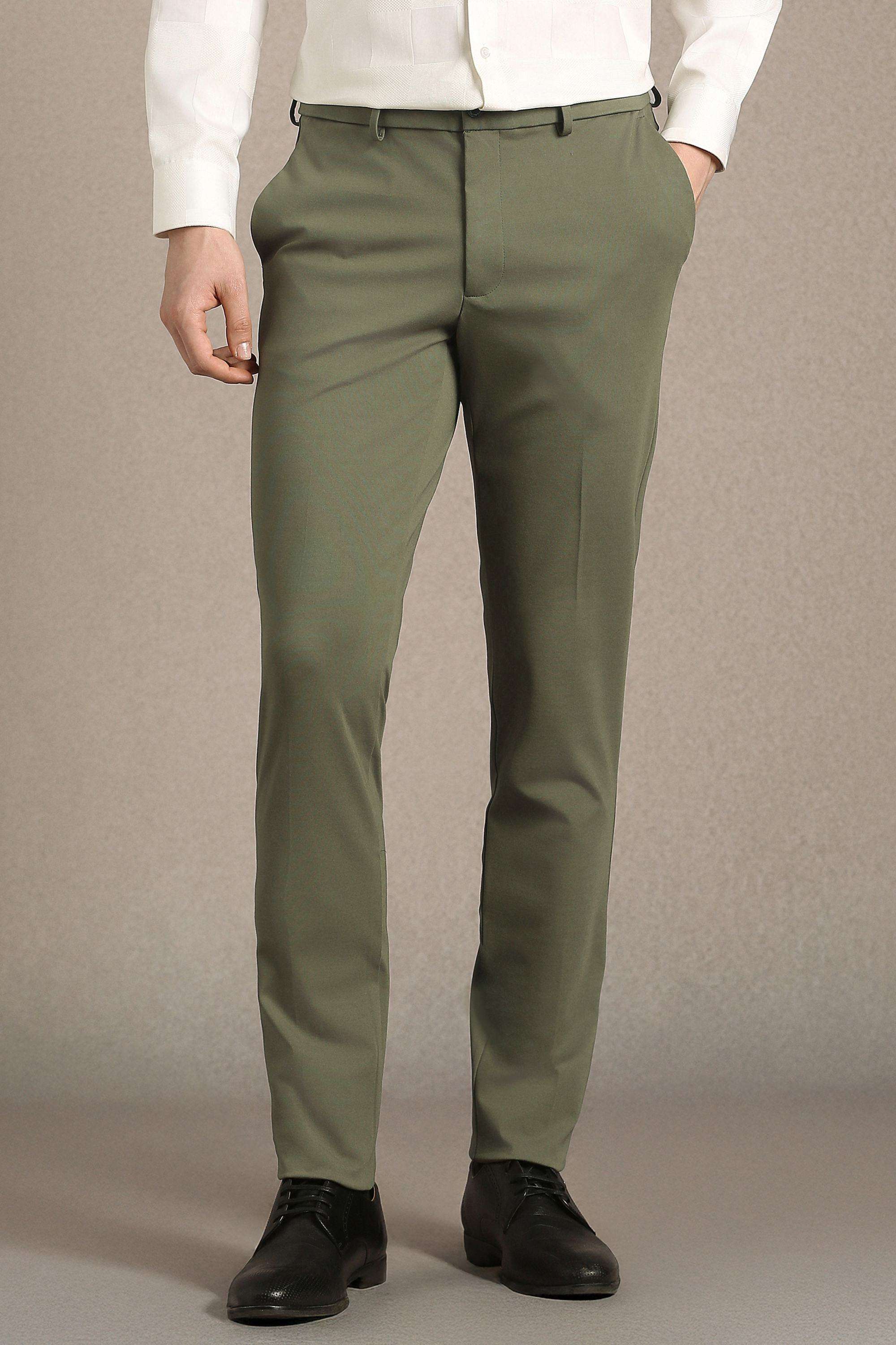 Solid-Nylon-Terry-Slim-Fit-Men-s-Trousers