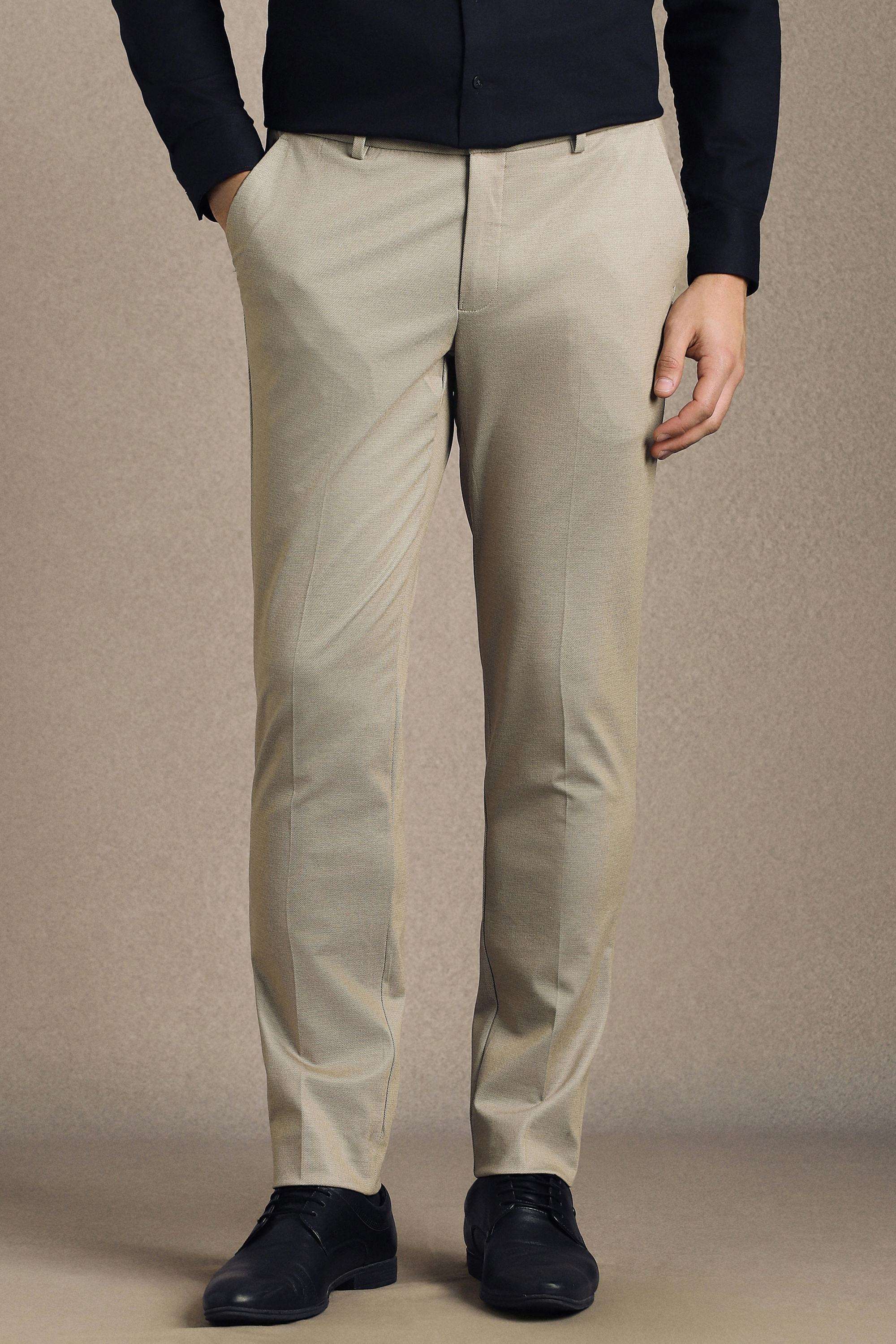 Textured-Blended-Fabric-Tapered-Fit-Men-s-Formal-Wear-Trousers