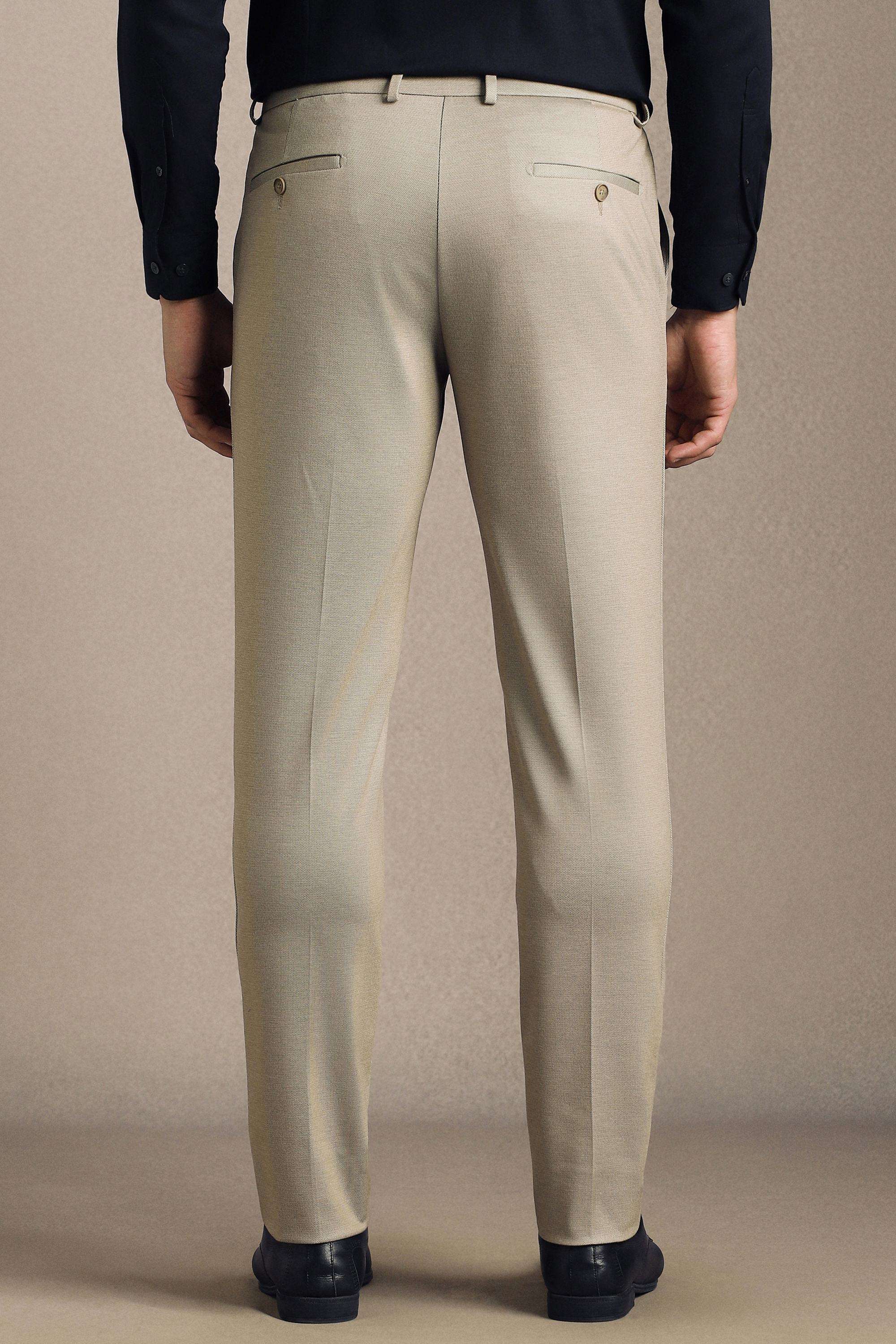 Textured-Blended-Fabric-Tapered-Fit-Men-s-Formal-Wear-Trousers