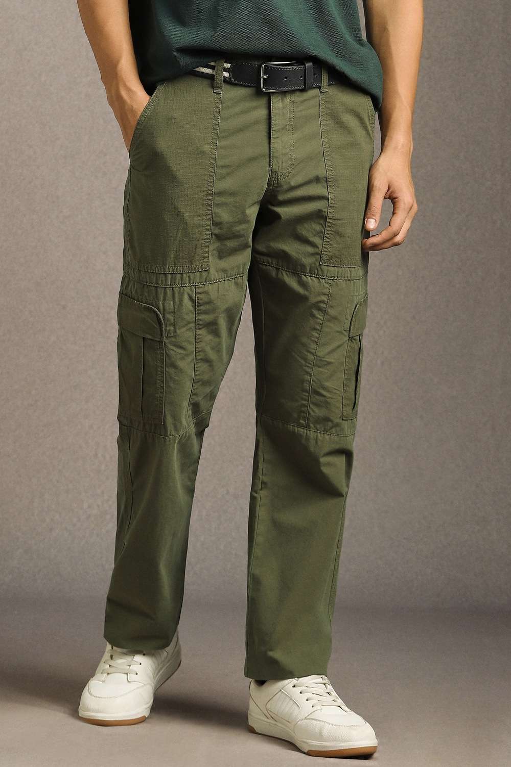 Solid-Cotton-Straight-Fit-Men-s-Trousers