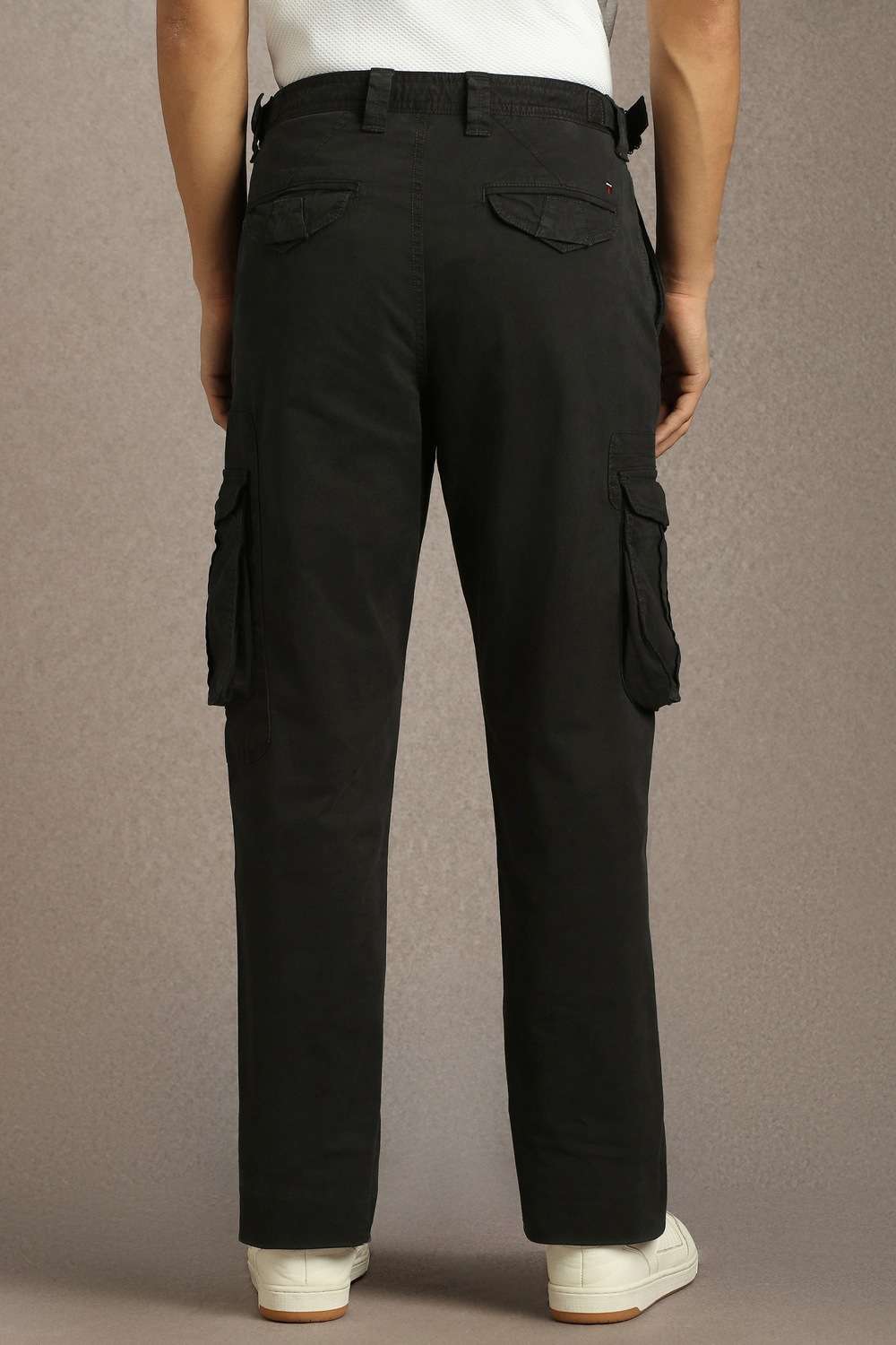 Solid-Cotton-Blend-Straight-Fit-Men-s-Trousers