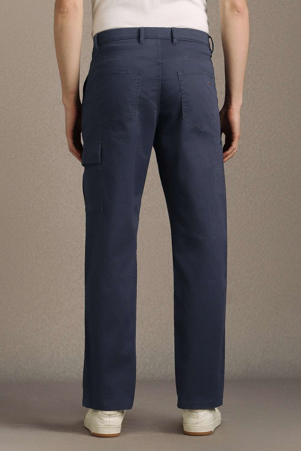 Solid-Cotton-Blend-Straight-Fit-Men-s-Trousers