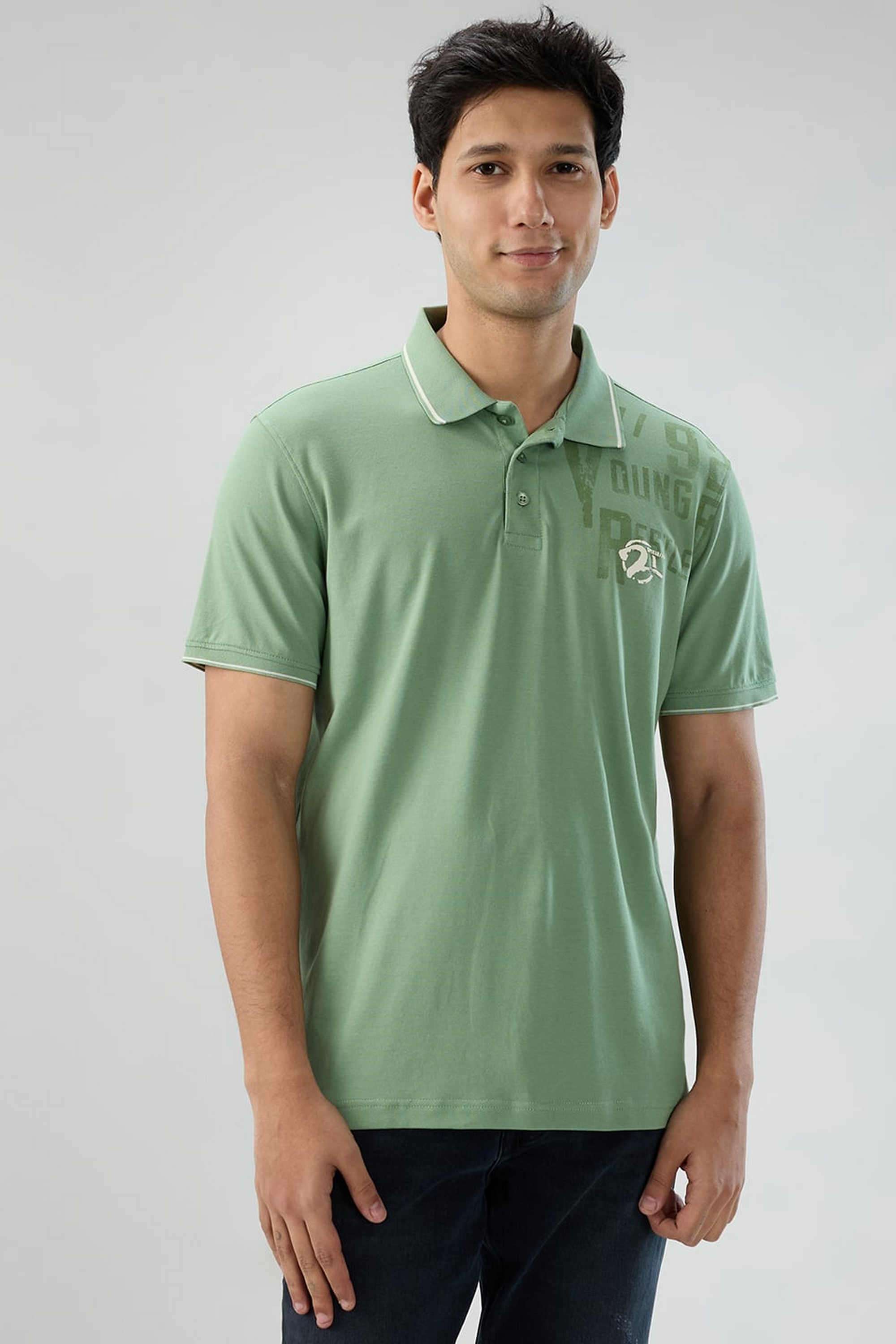 Solid-Cotton-Collared-Men-s-T-Shirt