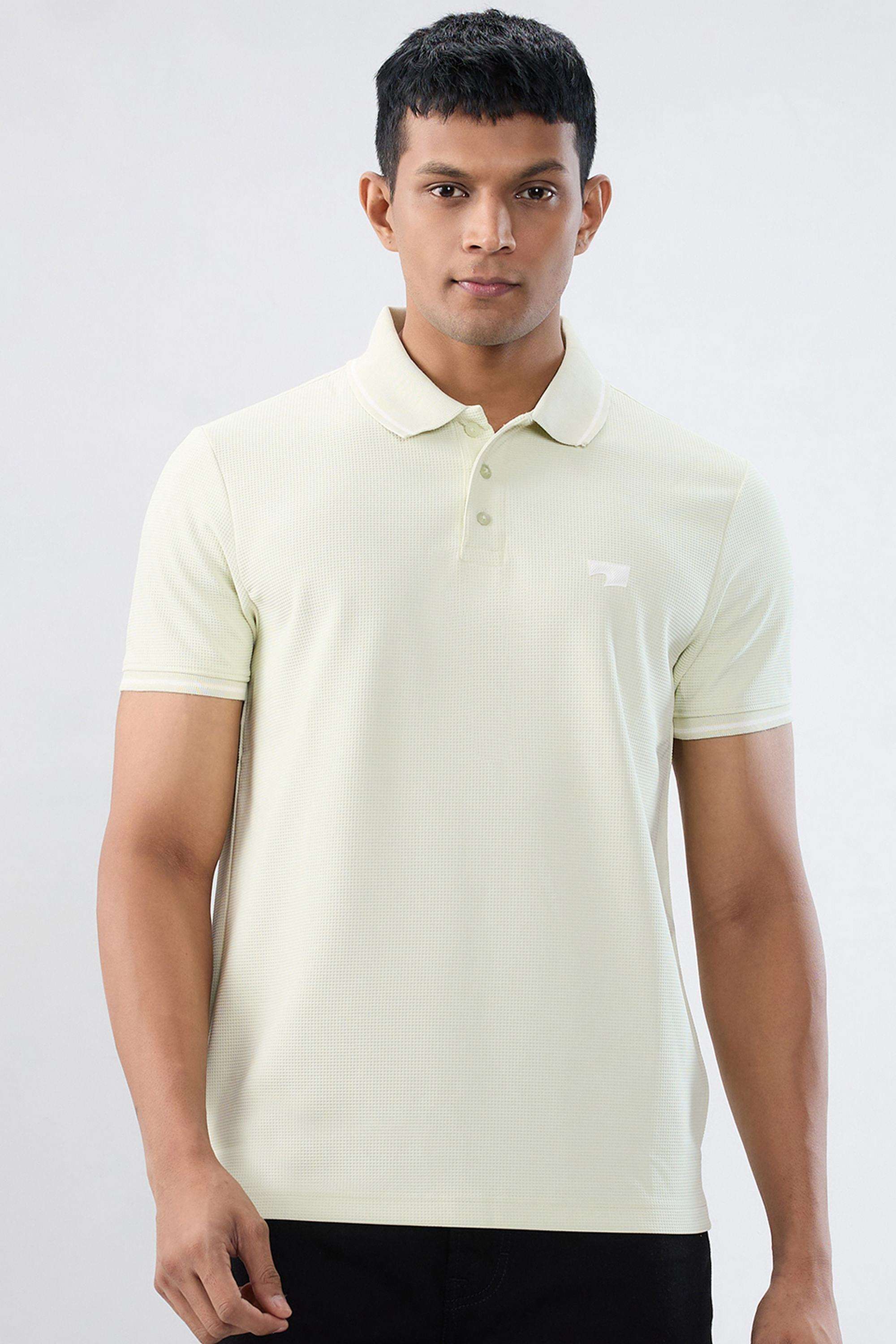 Solid-Cotton-Collared-Men-s-T-Shirt