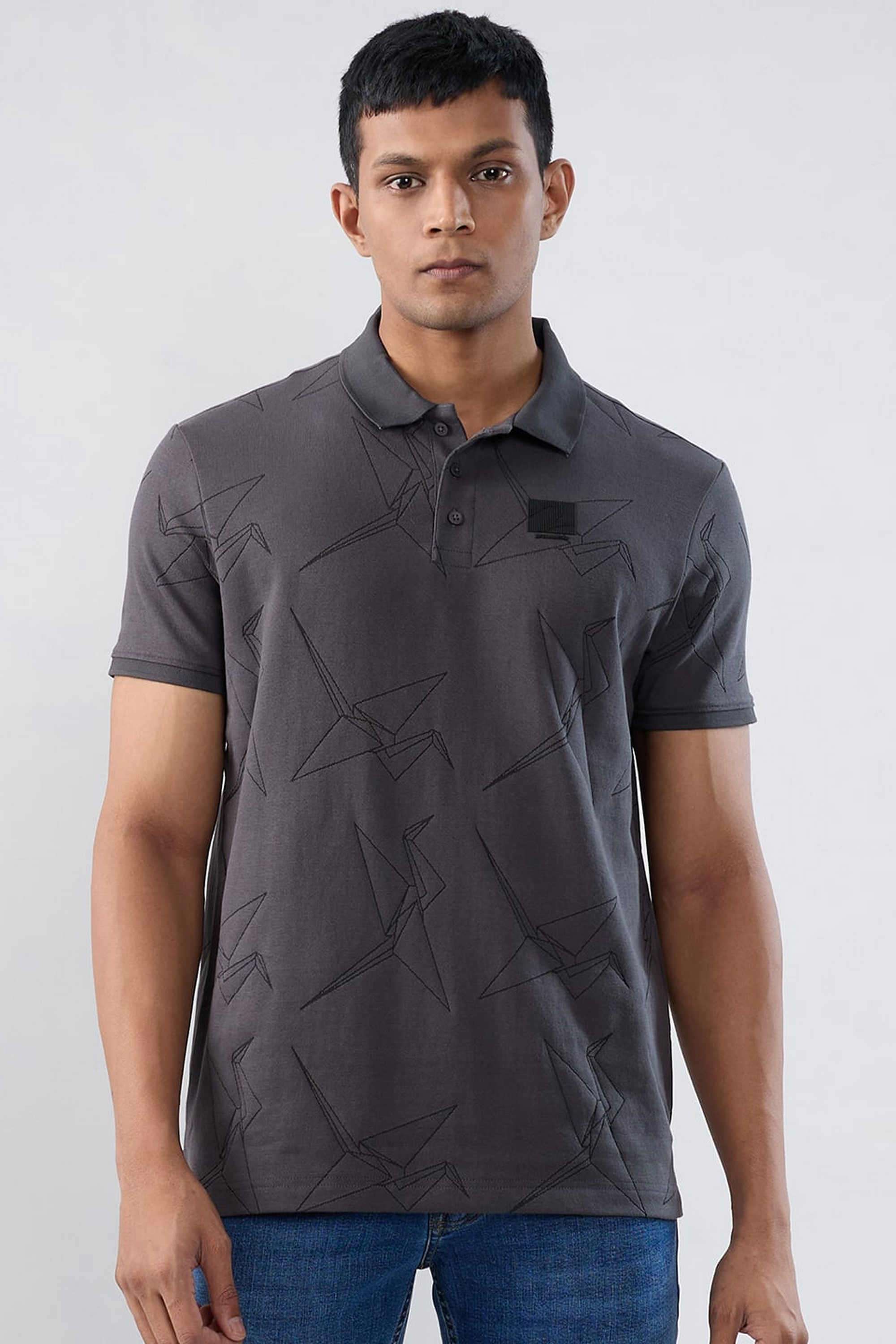 Solid-Cotton-Collared-Men-s-T-Shirt