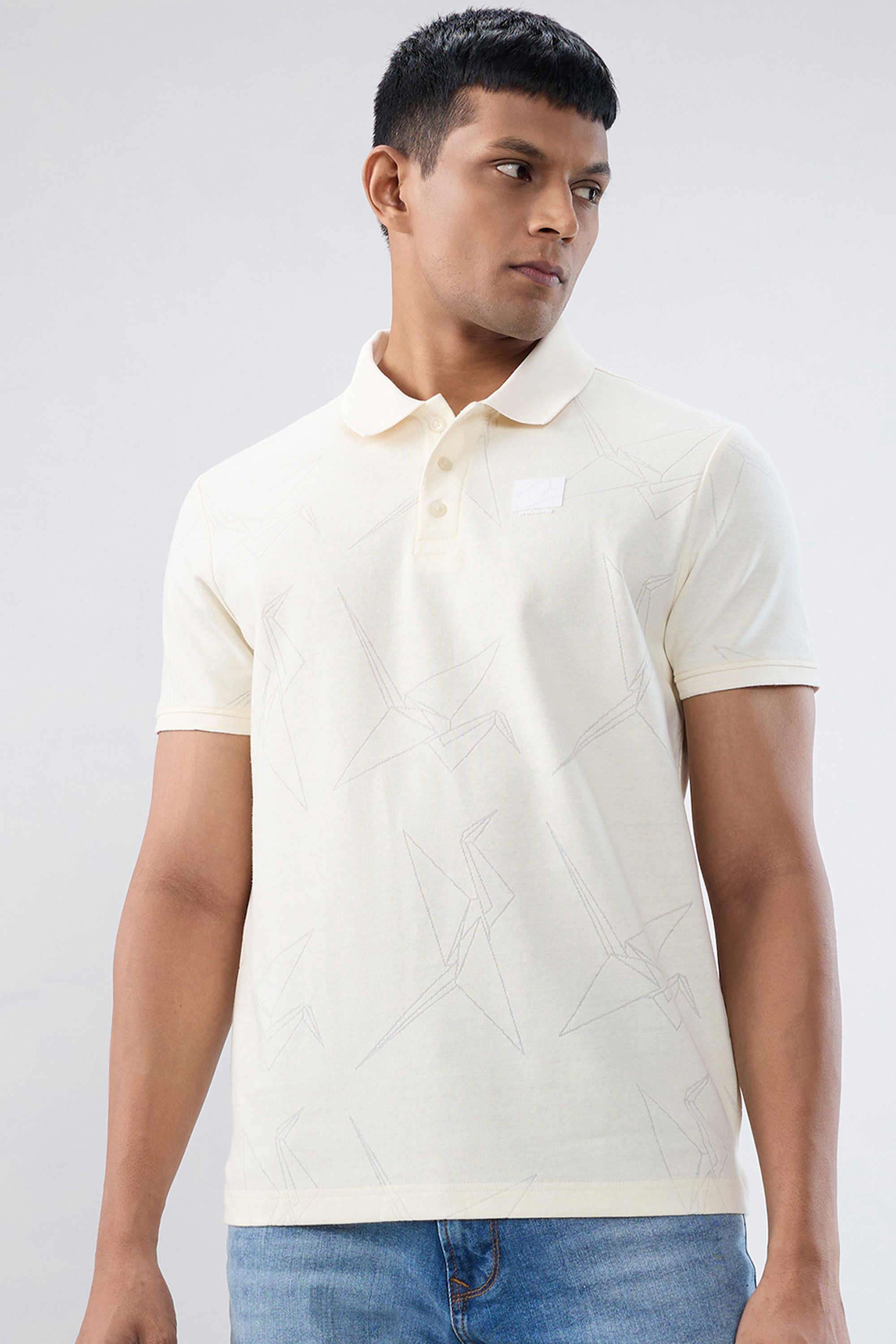 Solid-Cotton-Collared-Men-s-T-Shirt