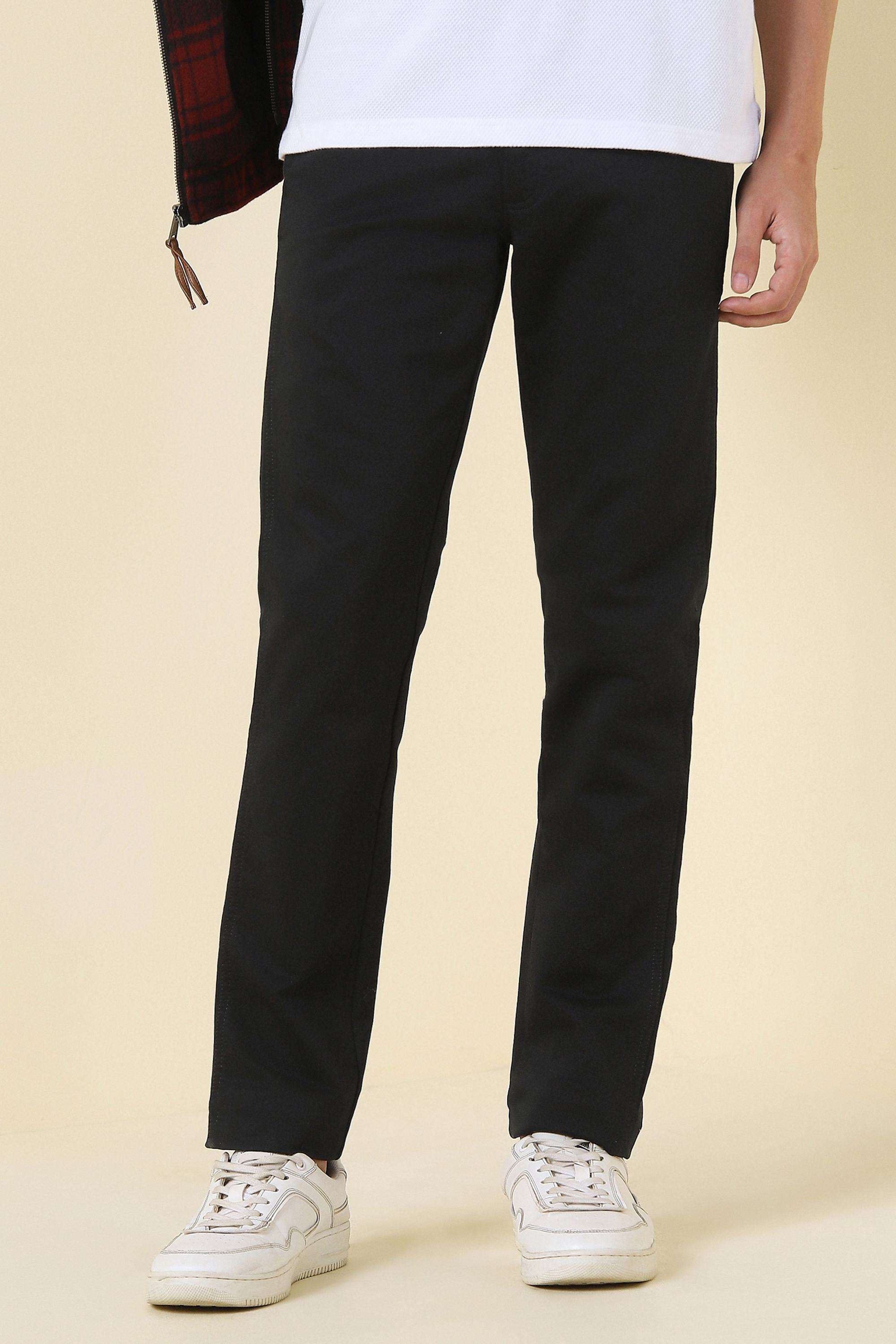 Solid-Cotton-Blend-Super-Slim-Fit-Men-s-Trousers