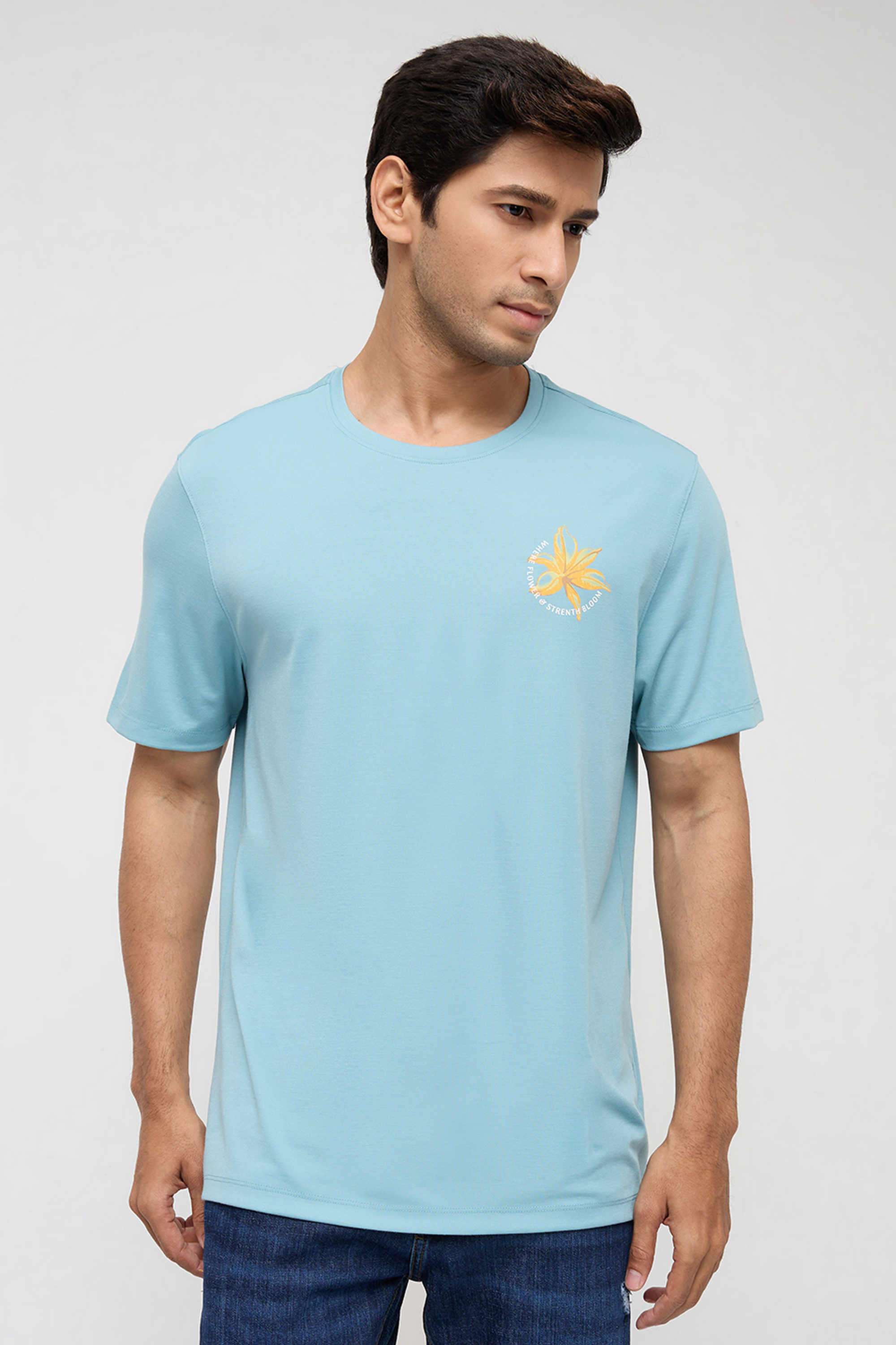 Solid-Cotton-Slim-Fit-Men-s-T-Shirt