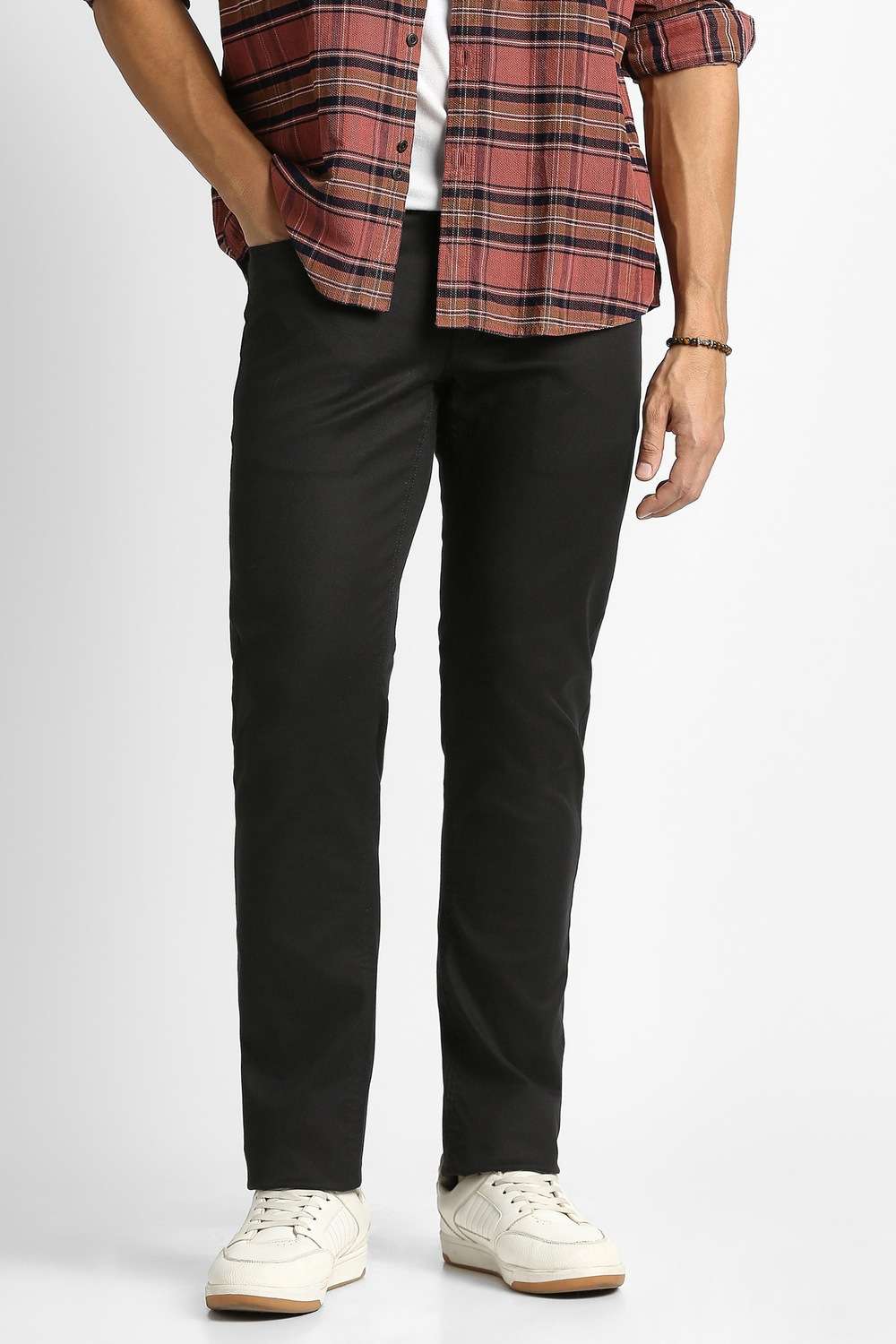 Solid-Cotton-Blend-Slim-Fit-Men-s-Casual-Wear-Trousers