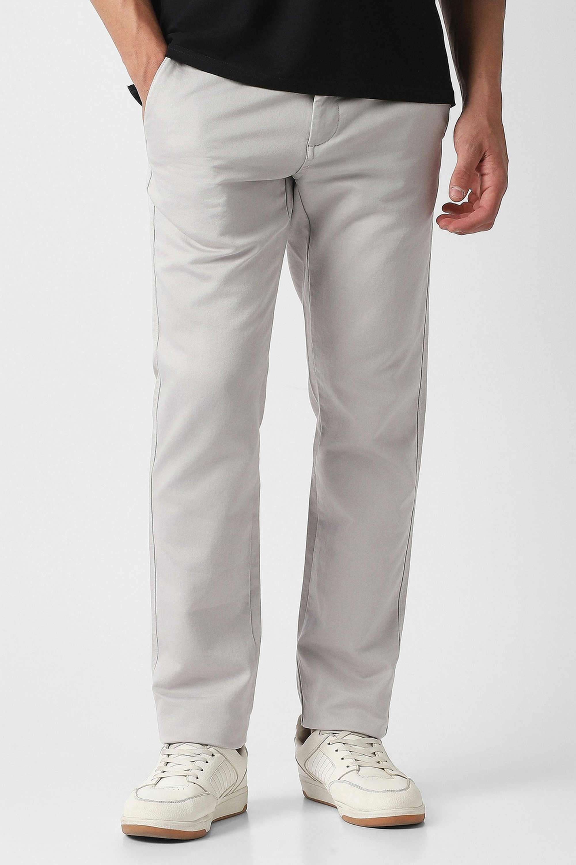 Solid-Cotton-Blend-Slim-Fit-Men-s-Trousers