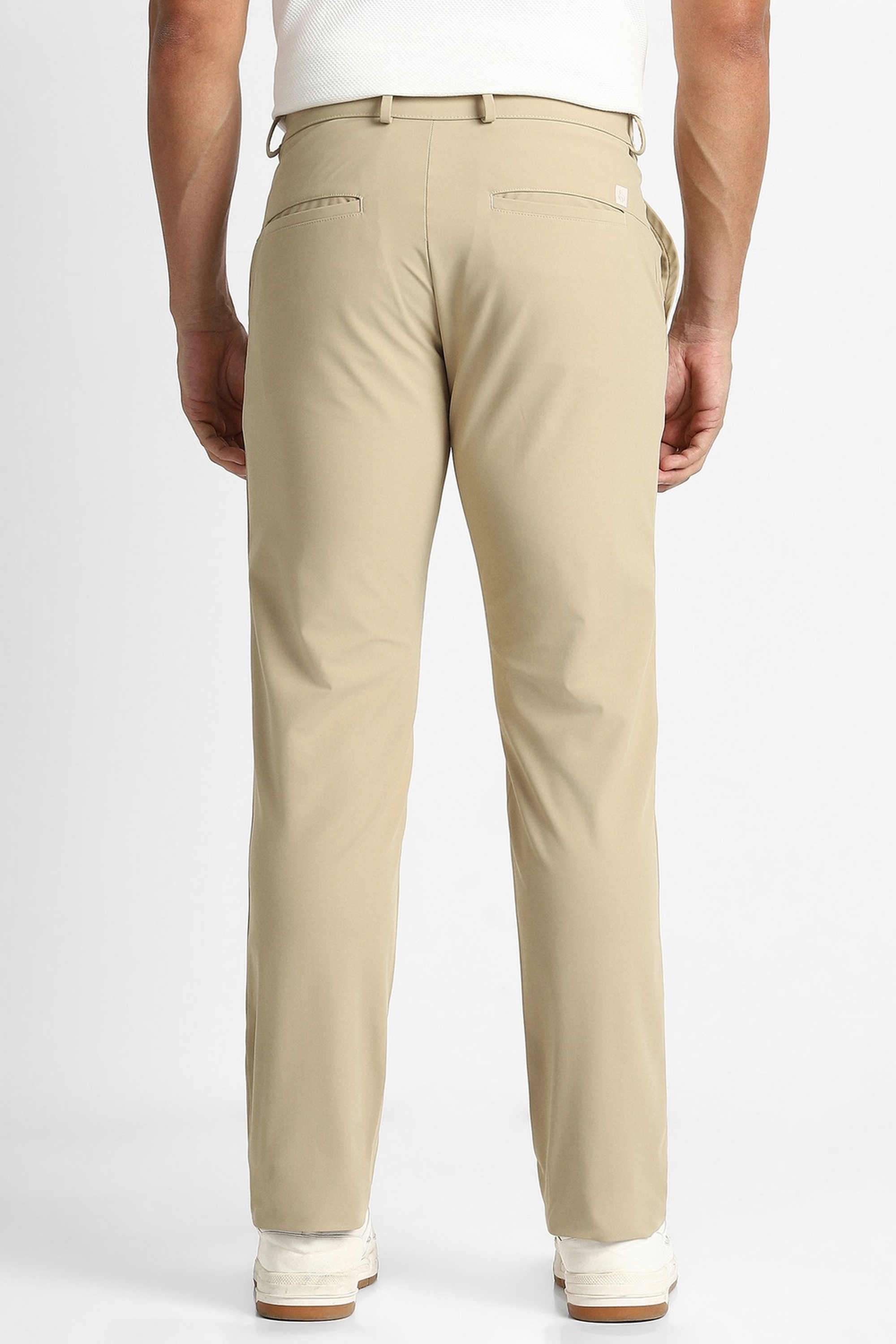 Solid-Polyester-Slim-Fit-Men-s-Trousers