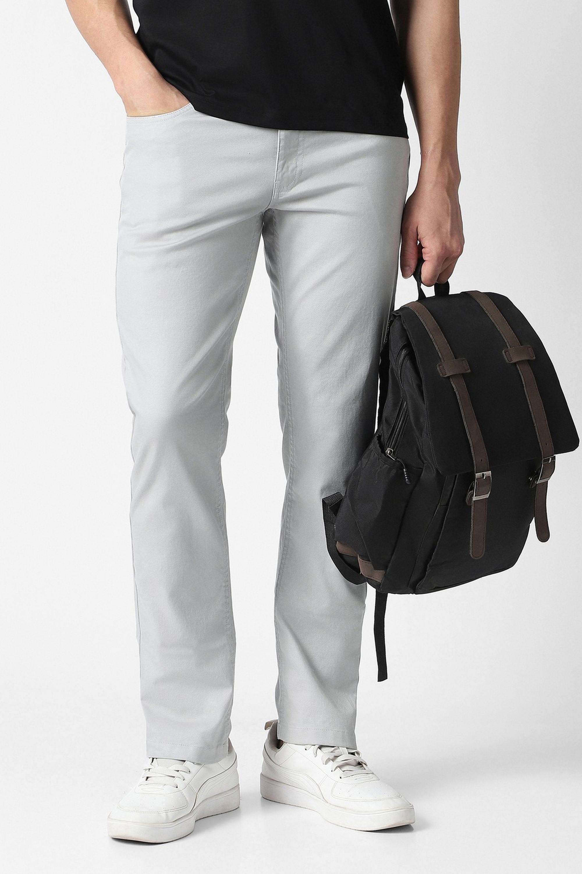 Textured-Cotton-Blend-Slim-Fit-Men-s-Casual-Trousers